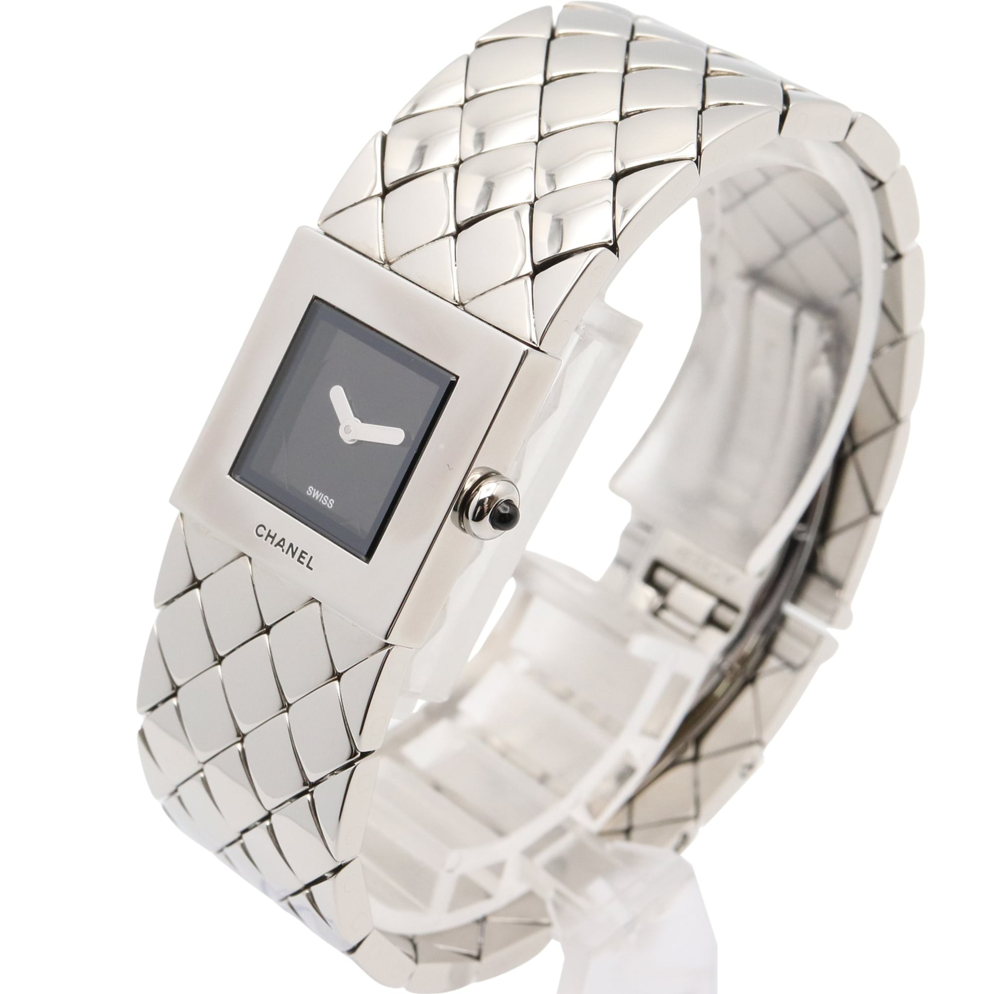 Chanel Matelasse H0009 Black Dial Stainless steel 19mm Watch