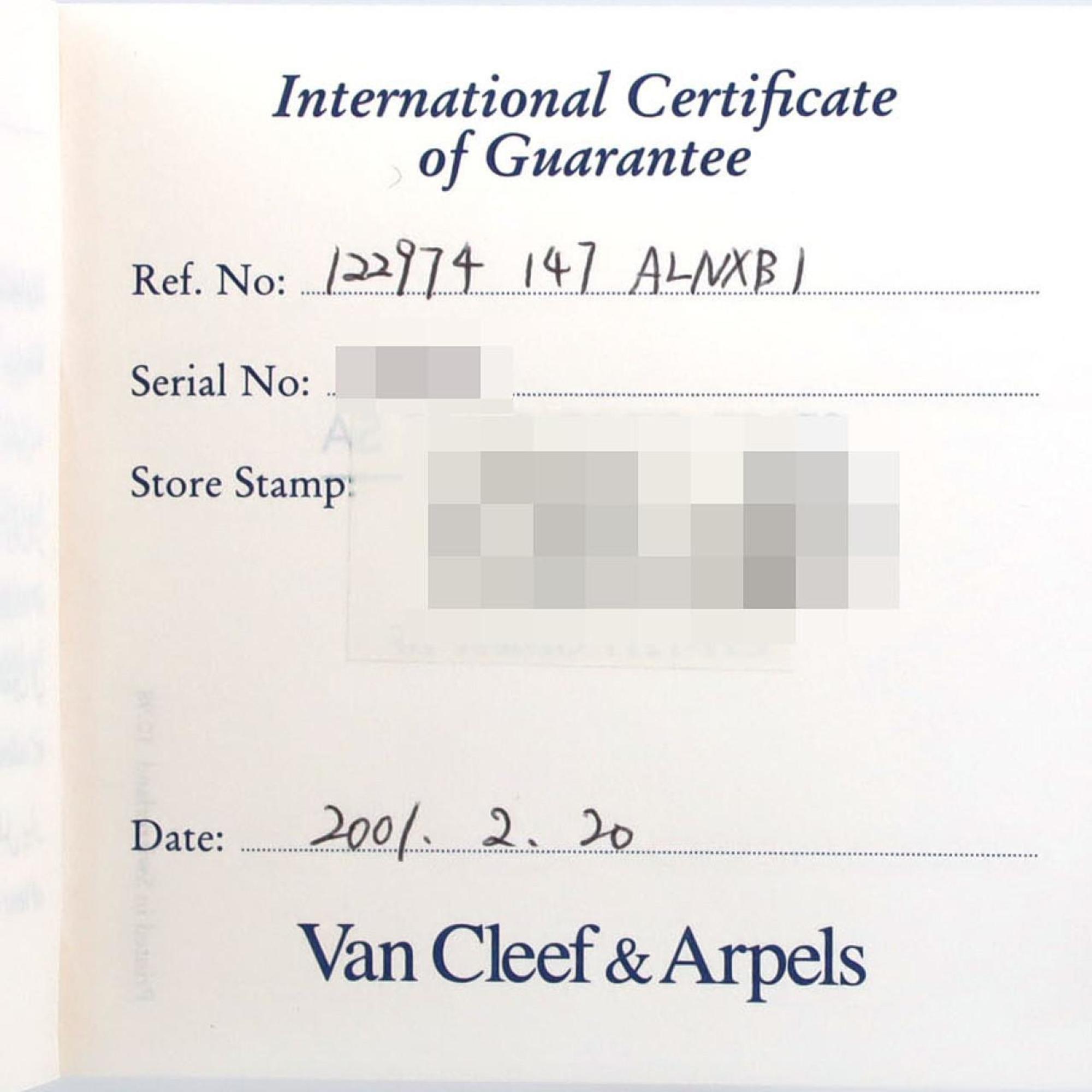 Van Cleef & Arpels Alhambra YG 4P 122974 quartzhorloge