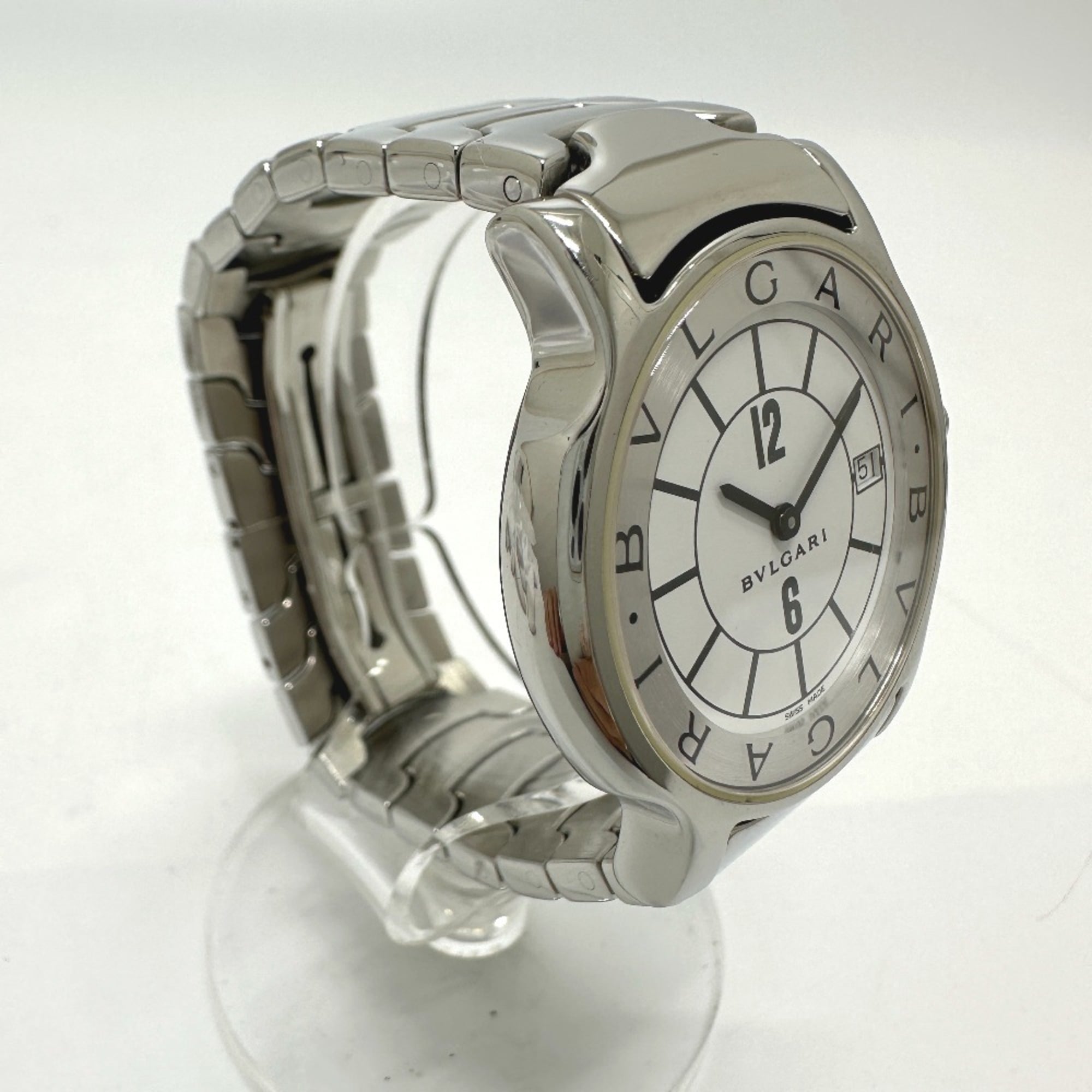 Bulgari Solotempo ST35S White Dial 34mm Watch