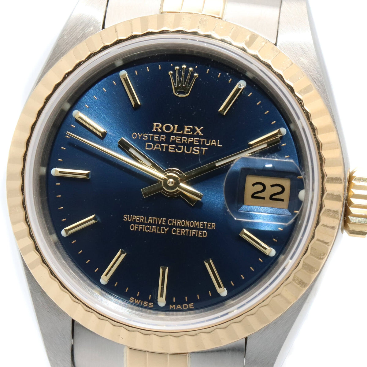 Rolex Datejust L-series 18K ( 69173 Blue Dial 26mm Watch