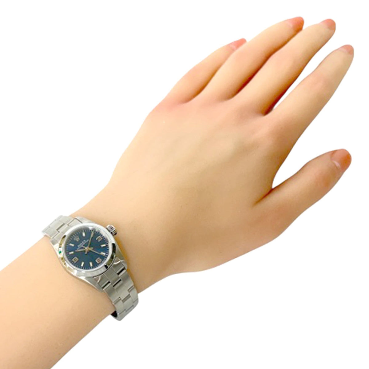 Montre Rolex Oyster Perpetual 67180, cadran bleu, 24 mm