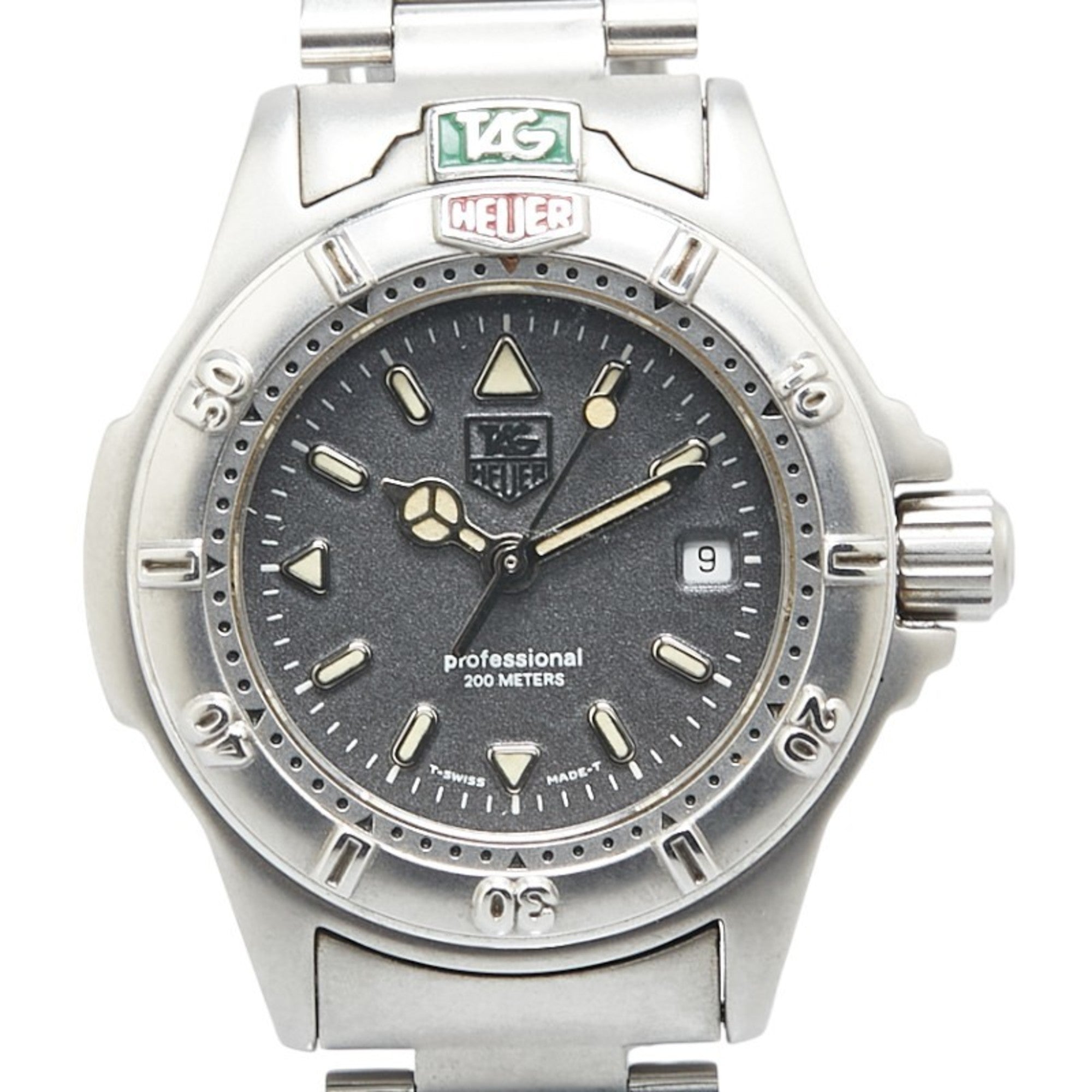 TAG Heuer 4000 Series Watch WF1411-0 Quartz Gray Dial Stainless Steel Women's HEUER