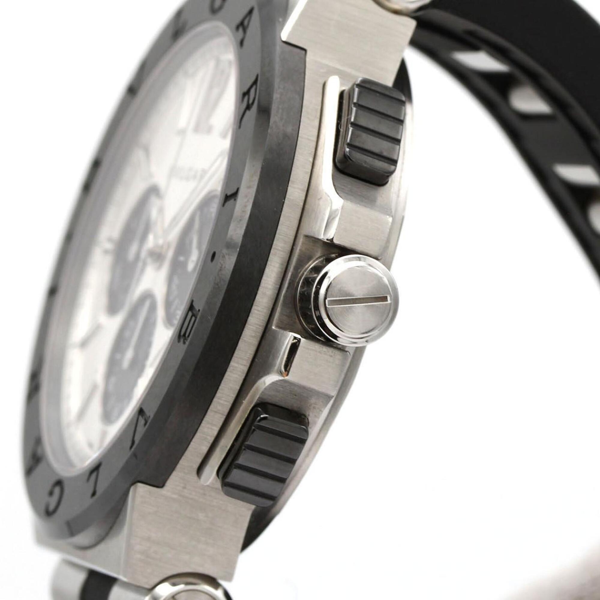 Bvlgari Bulgari Diagono Chronograph DG42SCCH/DG42C6SCVDCH Black, Silver Dial 42mm Watch