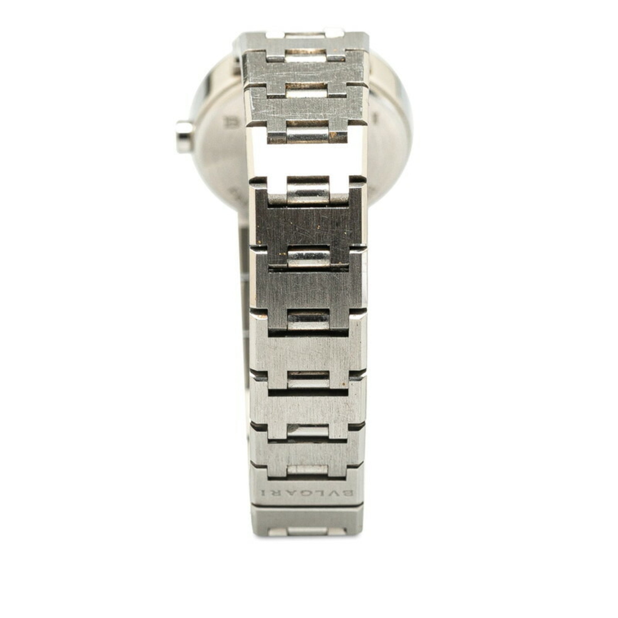 BVLGARI Uhr BB23SS Quarz Schwarz Zifferblatt, Edelstahl, Damenuhr