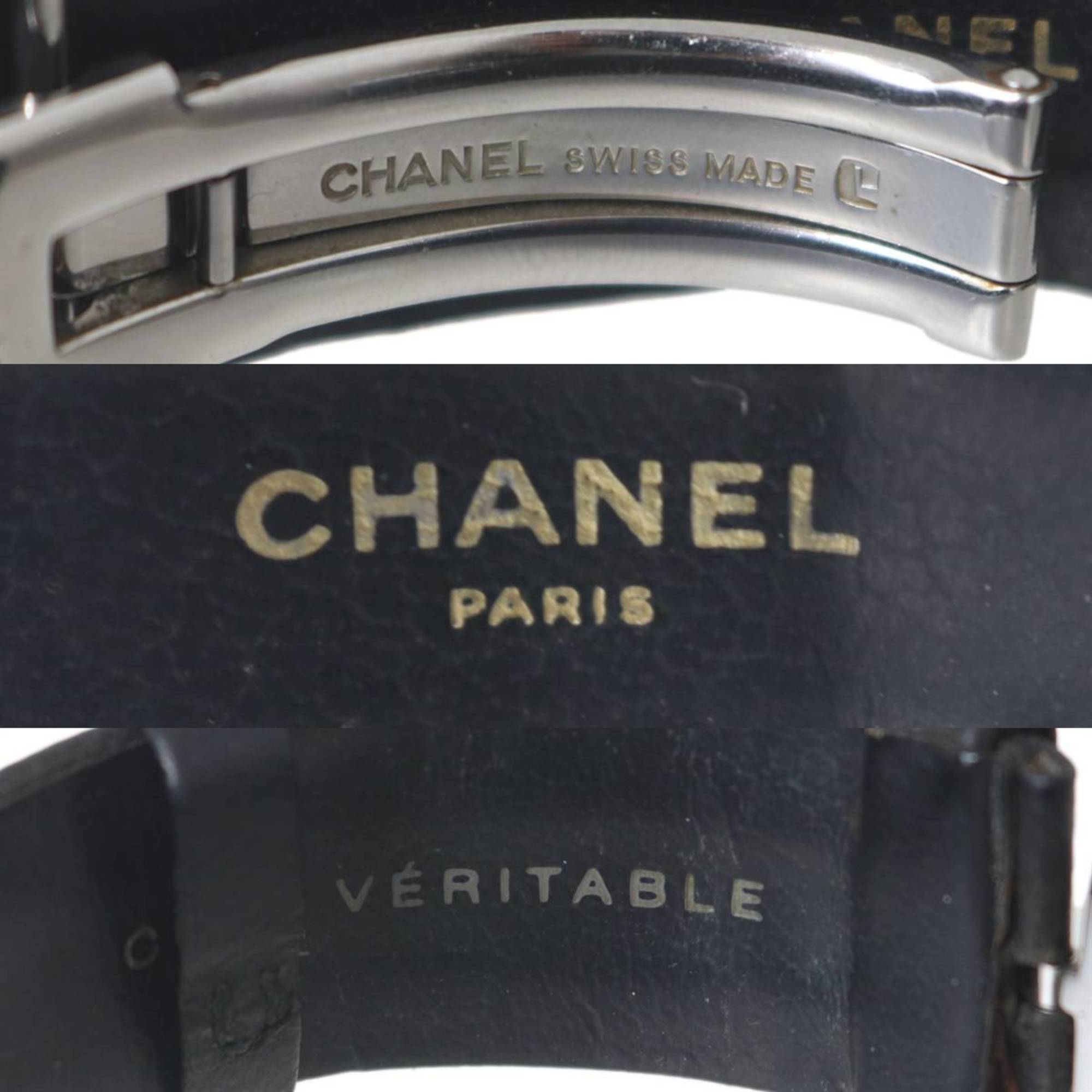 CHANEL Ashier DamenQuarz Matelassé Silber x Schwarz ES