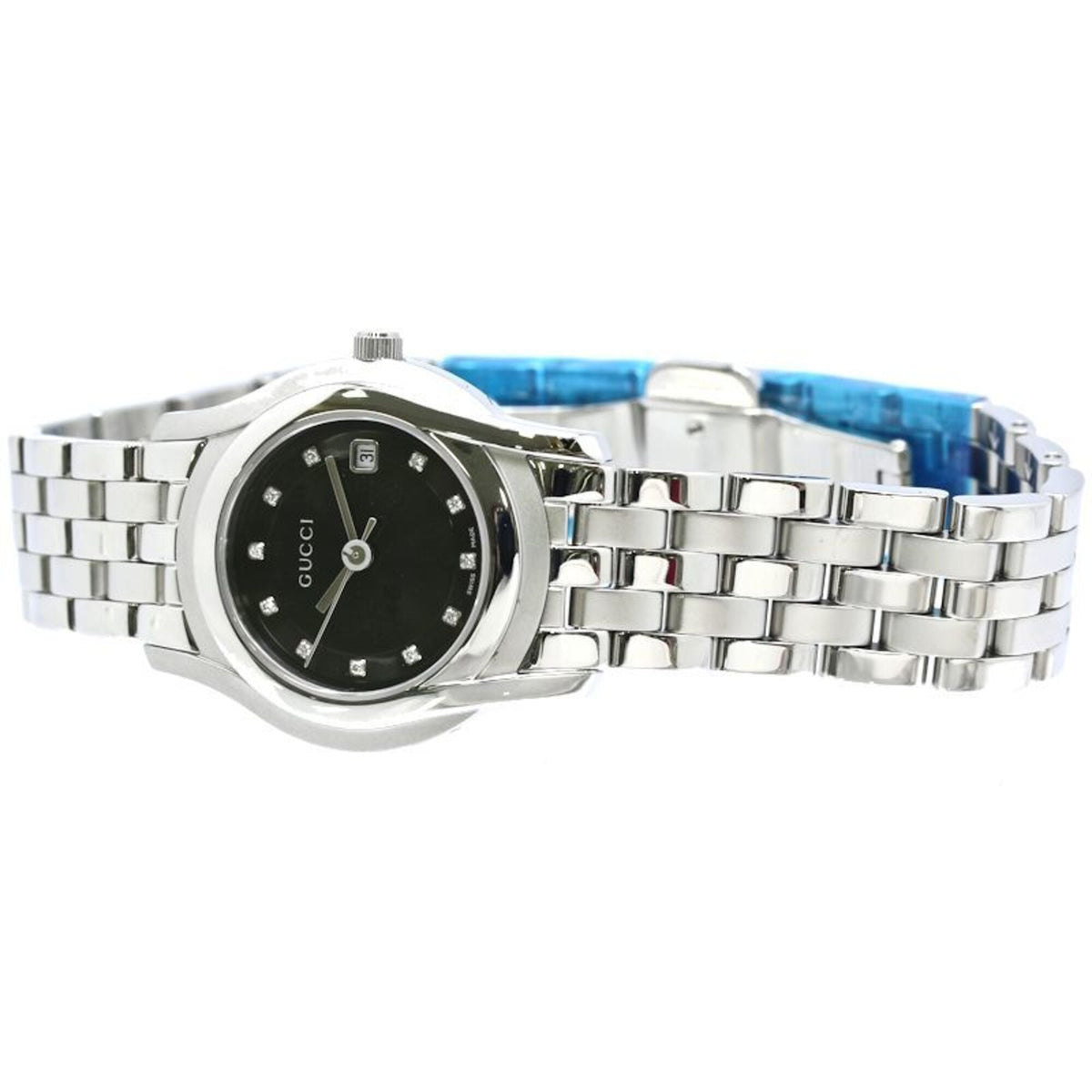 Gucci G-Class Diamond YA055504 YA055504 5500L Schwarz Zifferblatt 27 mm Uhr
