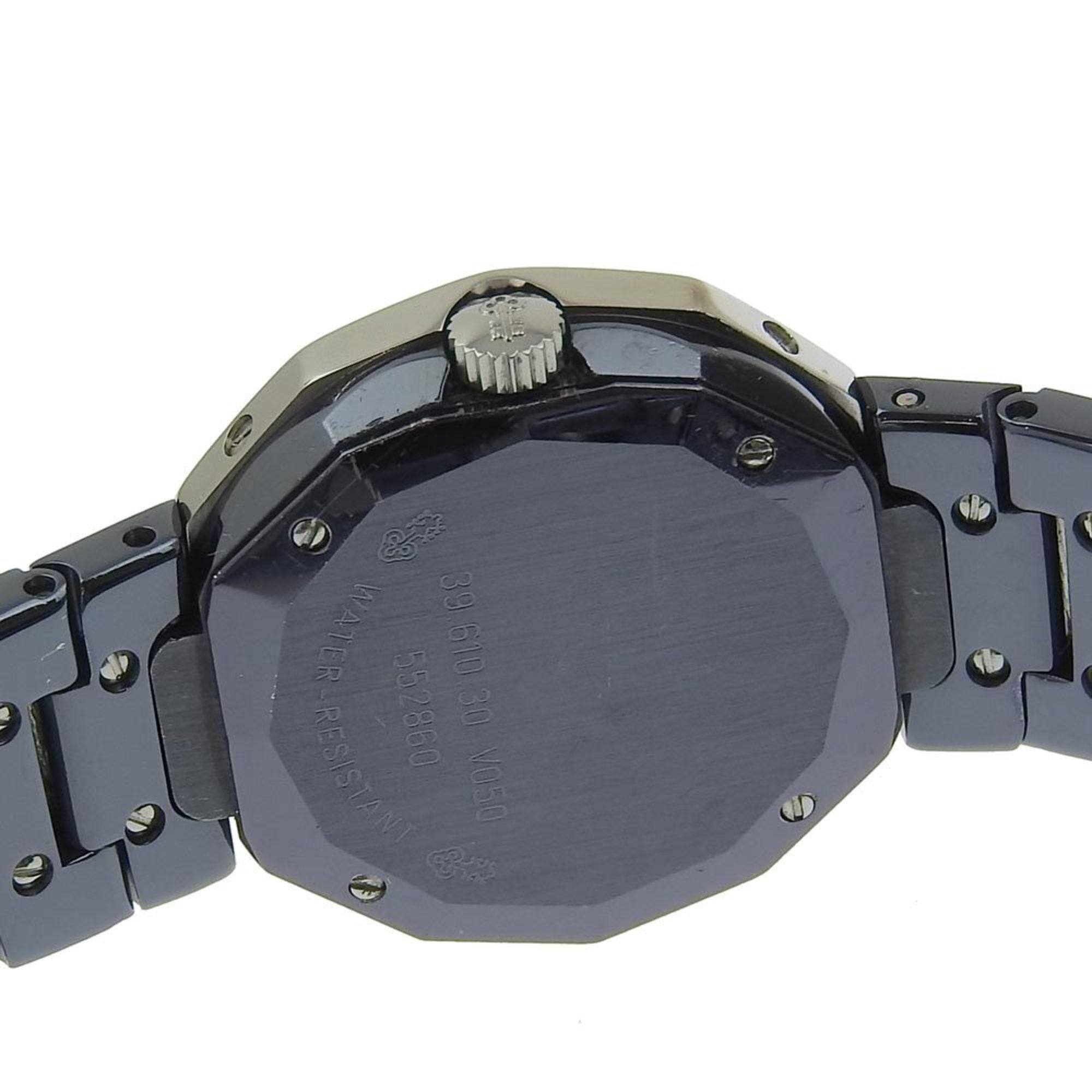 CORUM Admirals Cup Uhr 39.610.30 V050 Edelstahl x Gun Blue Swiss Made MarineblauSilber Quarz Analoganzeige Zifferblatt Damen
