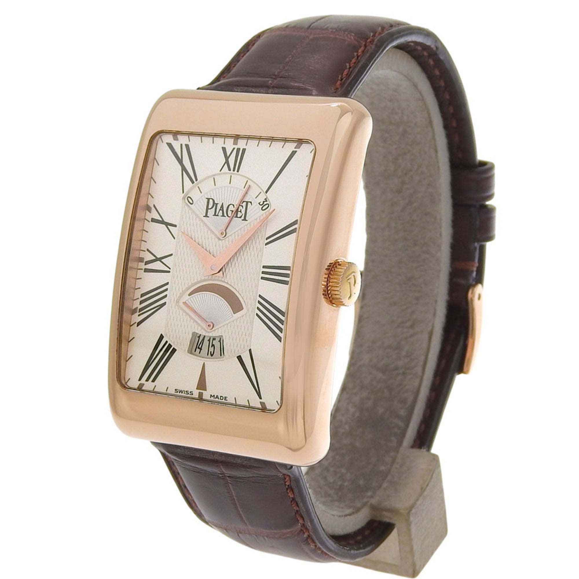 Piaget Rectangle à l'Anciennes XL G0A33062 Silver Dial 18K Pink Gold/Leather 2026/01 Automatic