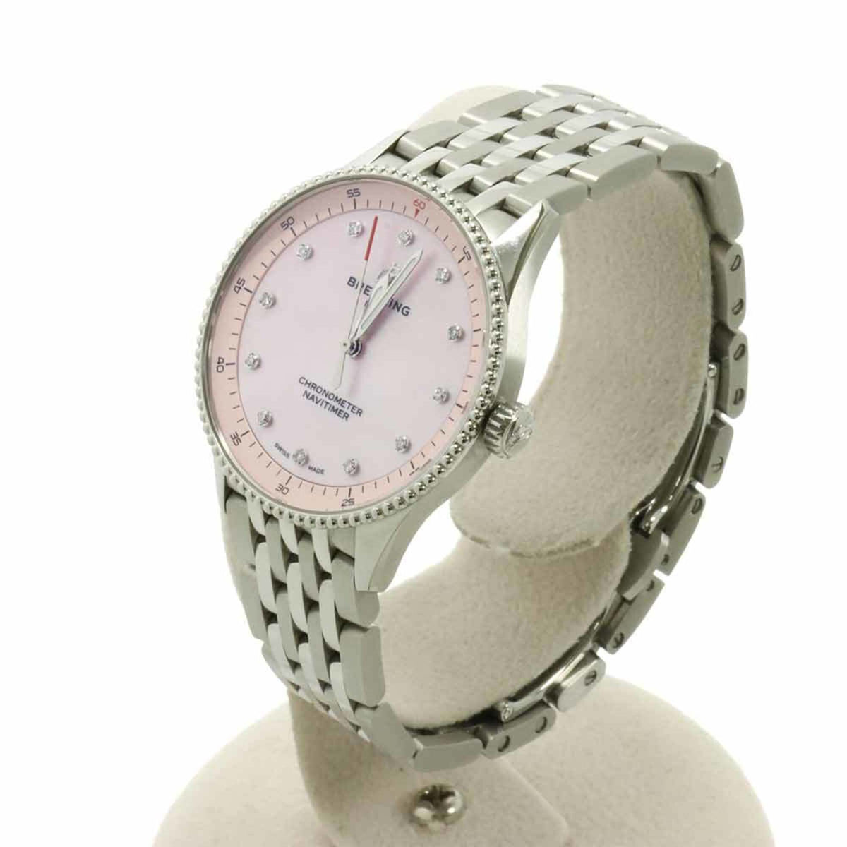 Breitling Navitimer A77320 Pink shell Dial 32mm Watch