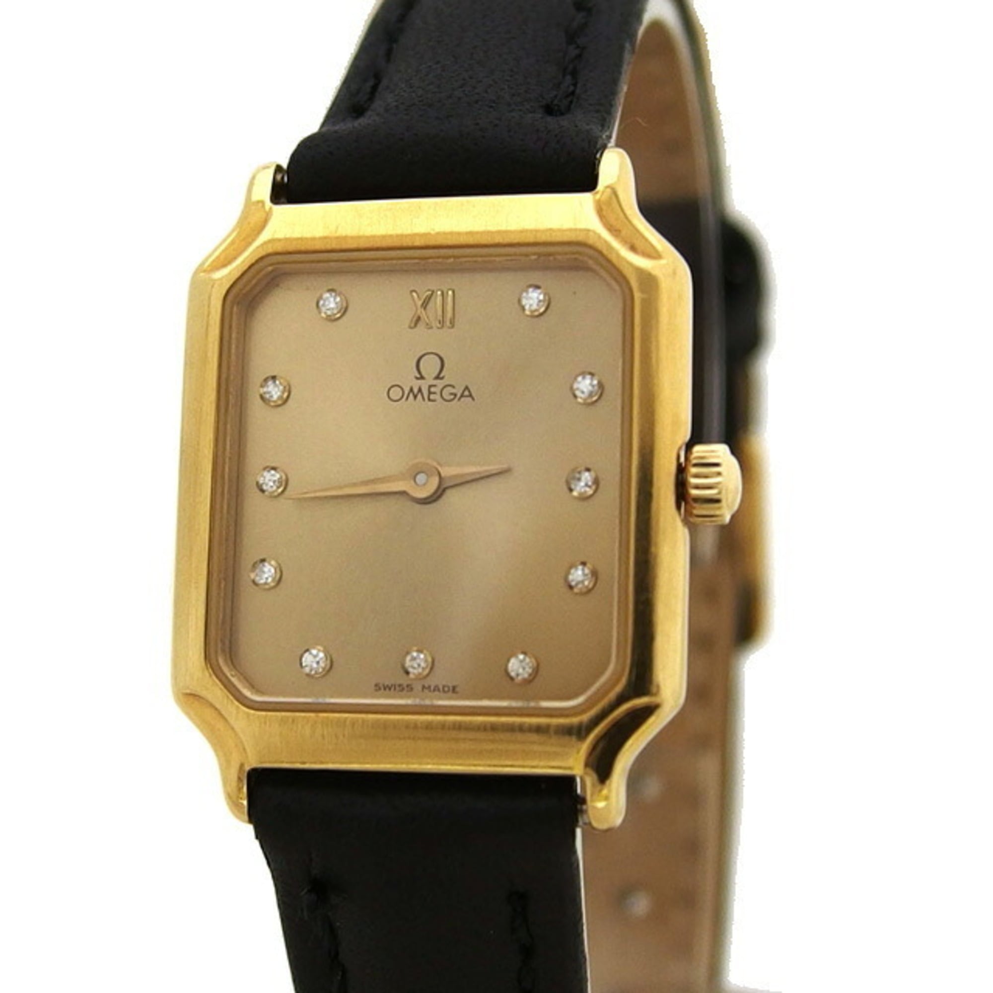 Omega De Ville 11-Diamond Gold Dial 20mm Watch