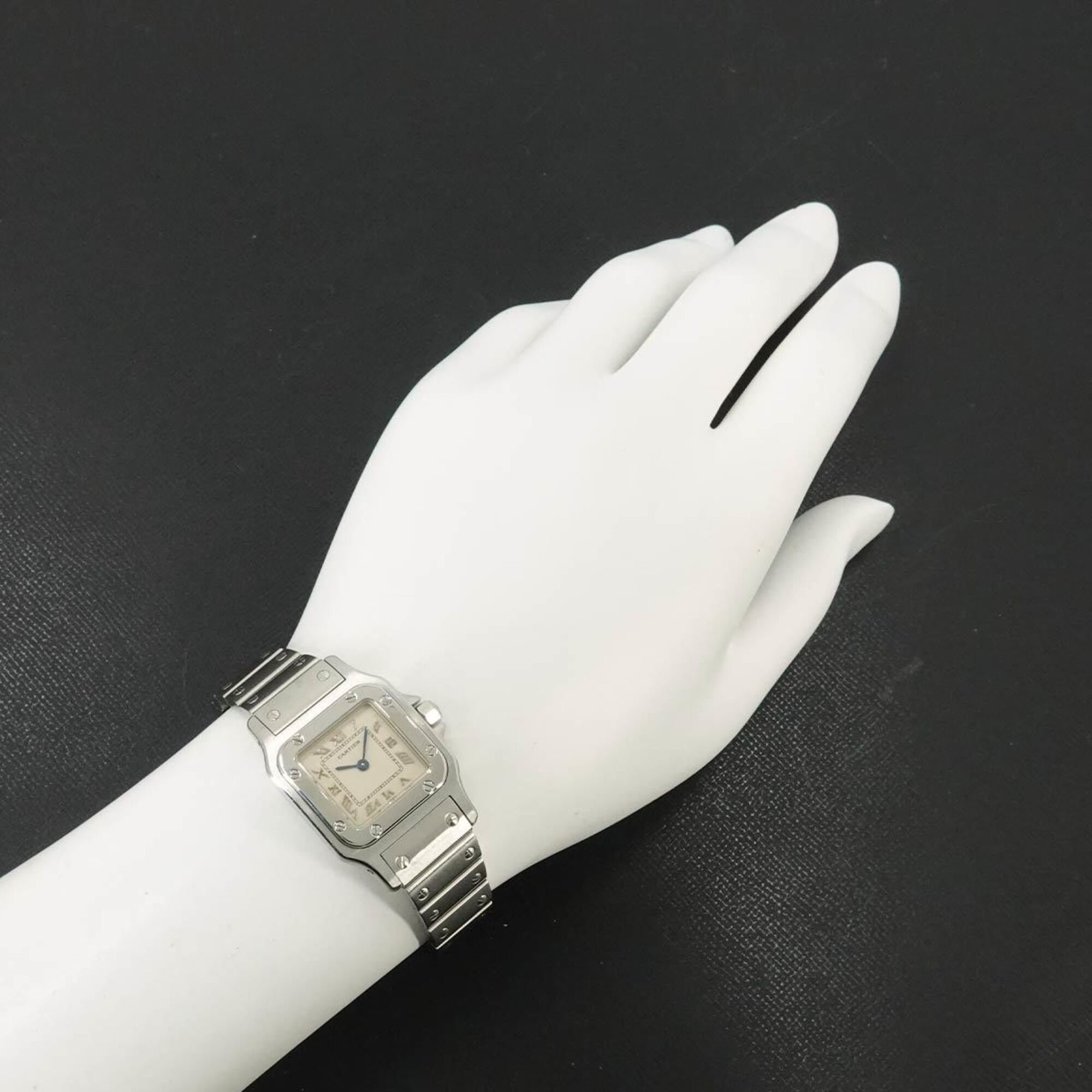 Cartier Santos Galbee SM W20024D6 Wo Ivory Quartz