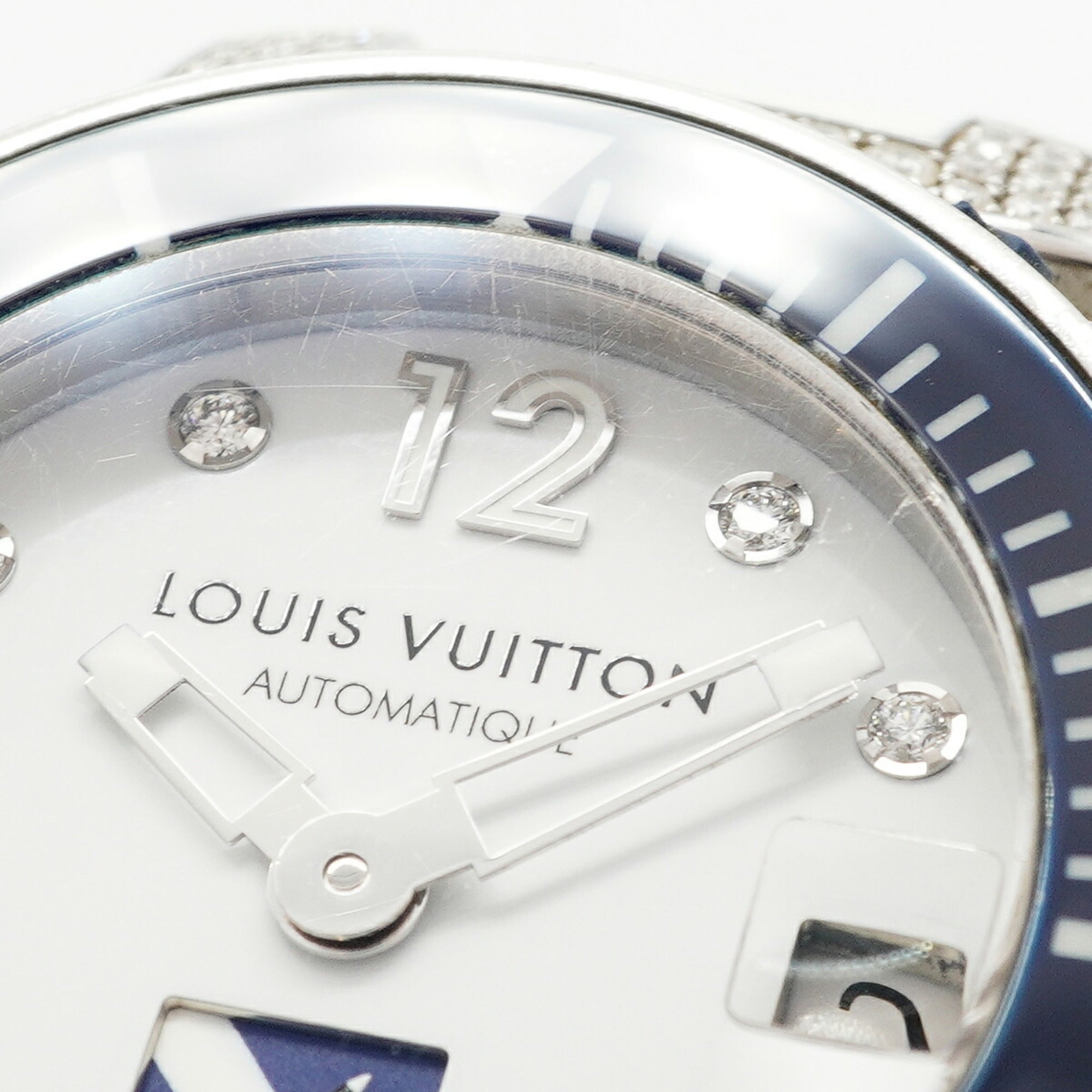 Louis Vuitton Tambour Diving Q113C – Uhr mit Weiß Zifferblatt für Damen und Herren