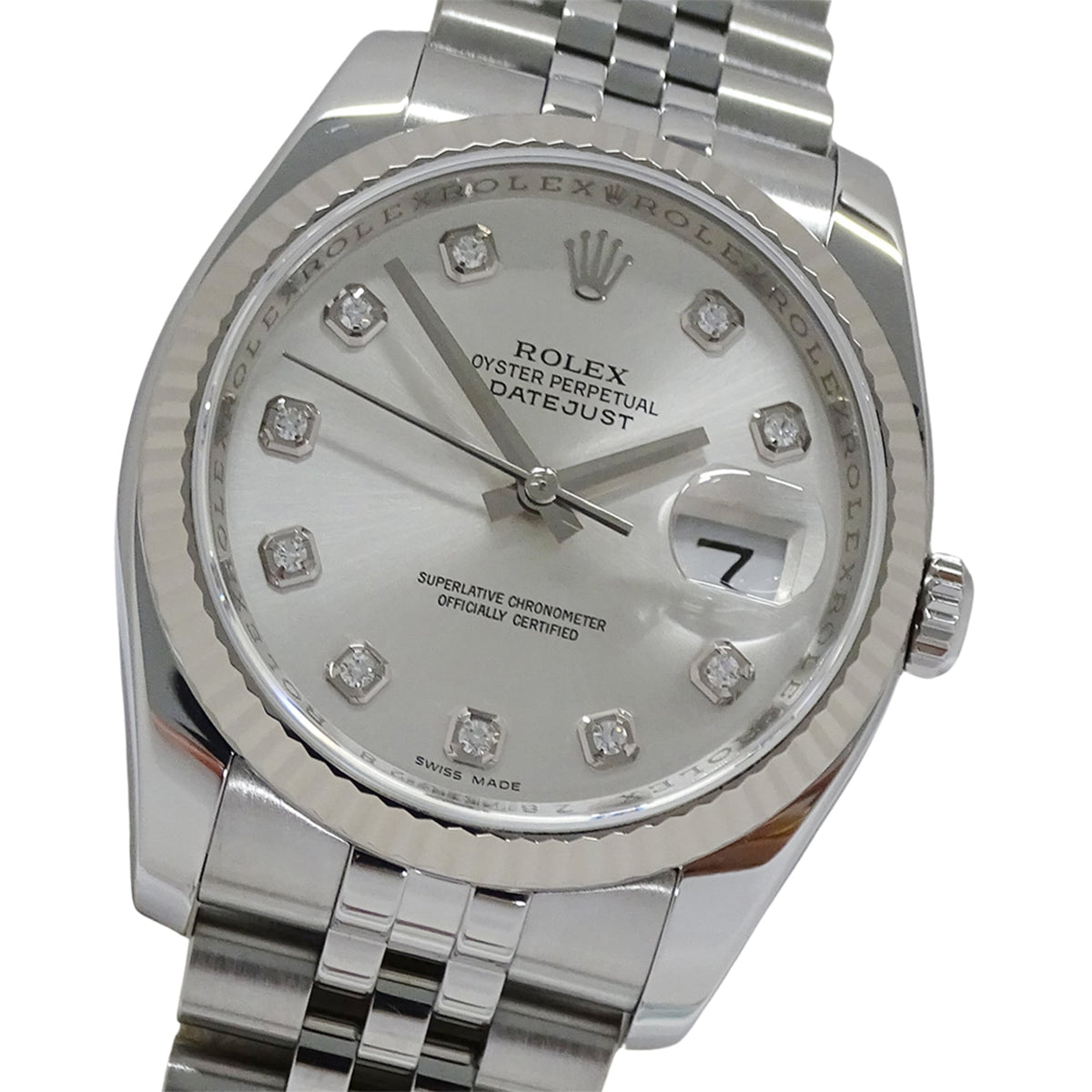 Rolex Datejust 116234G Silver Dial 36mm Watch