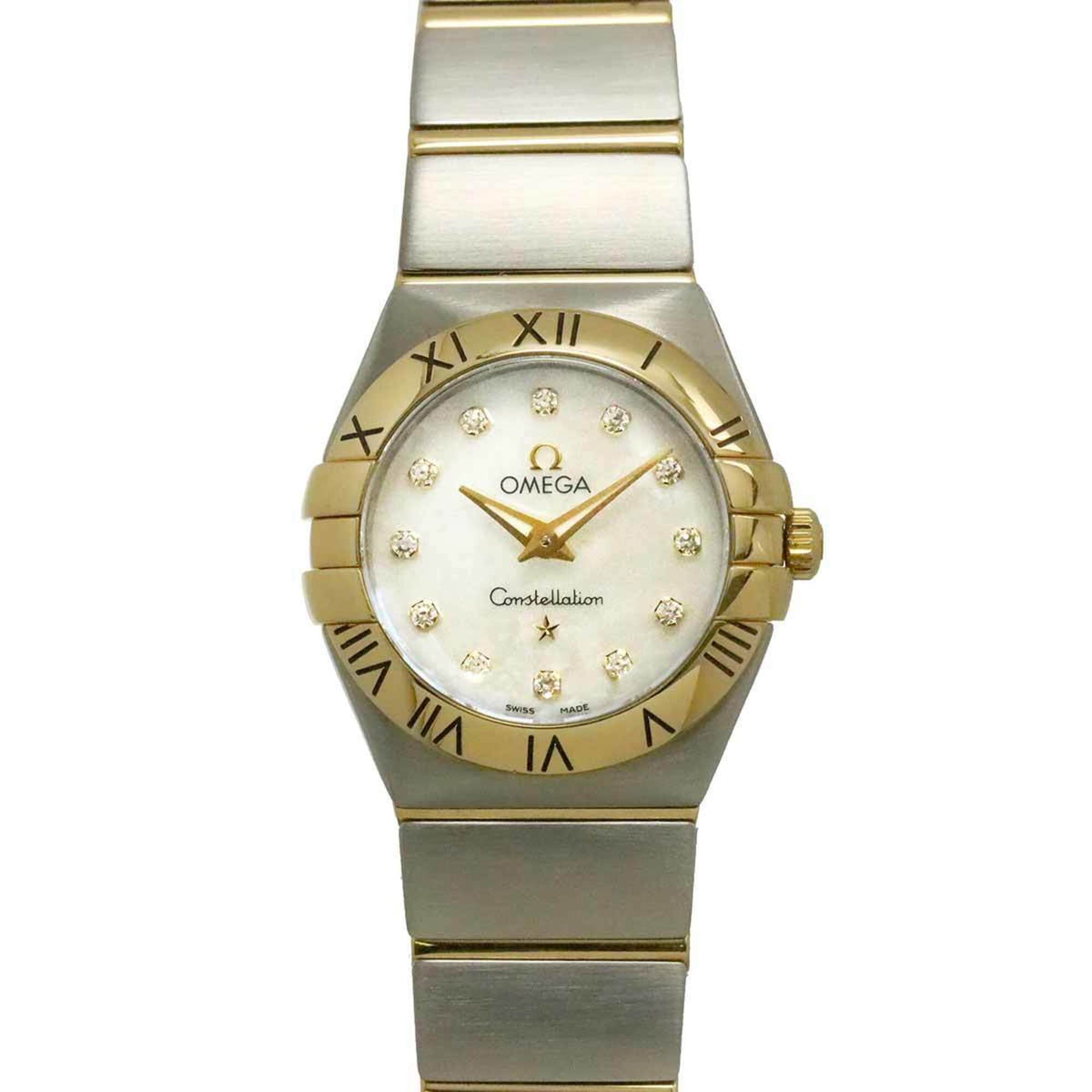 Omega Constellation 123 20 24 60 55 002 Horloge met witte wijzerplaat, 24 mm