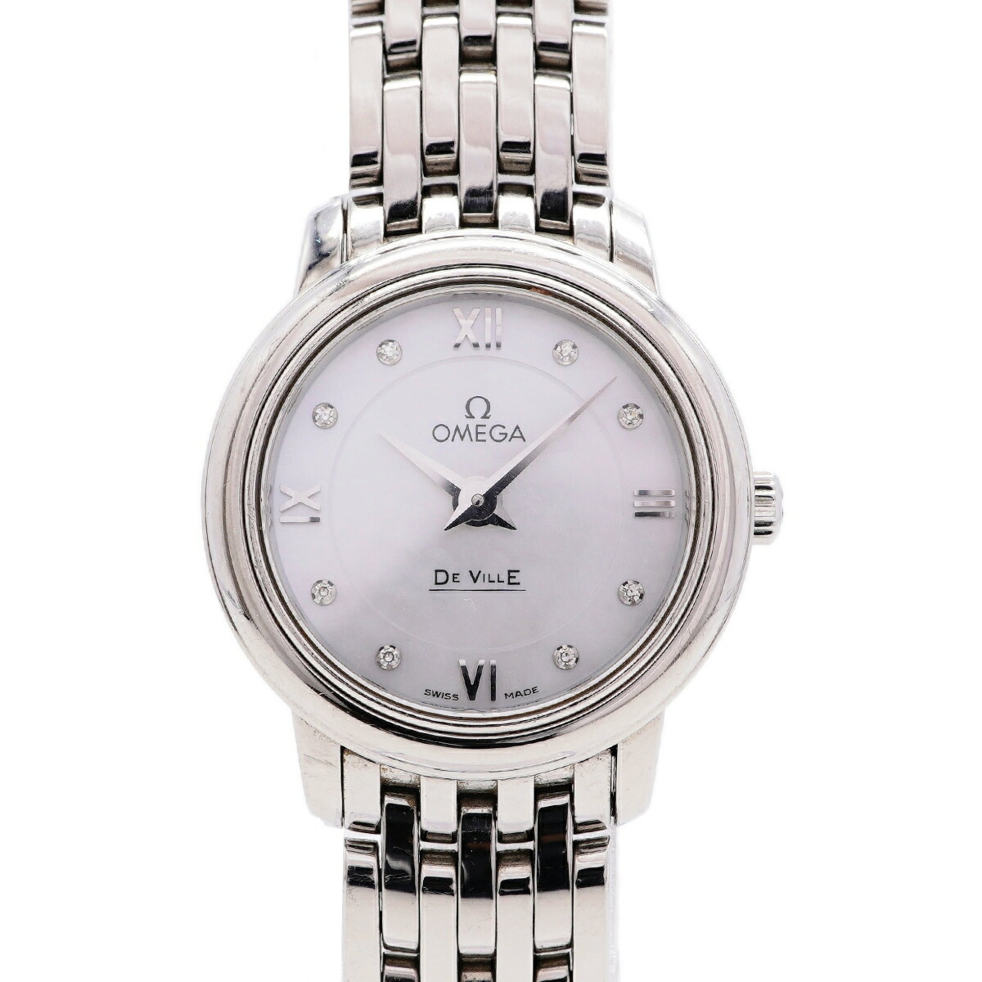 Omega De Ville Prestige 8-Diamond 424.10.24.60.55.001 White Dial 24mm Watch