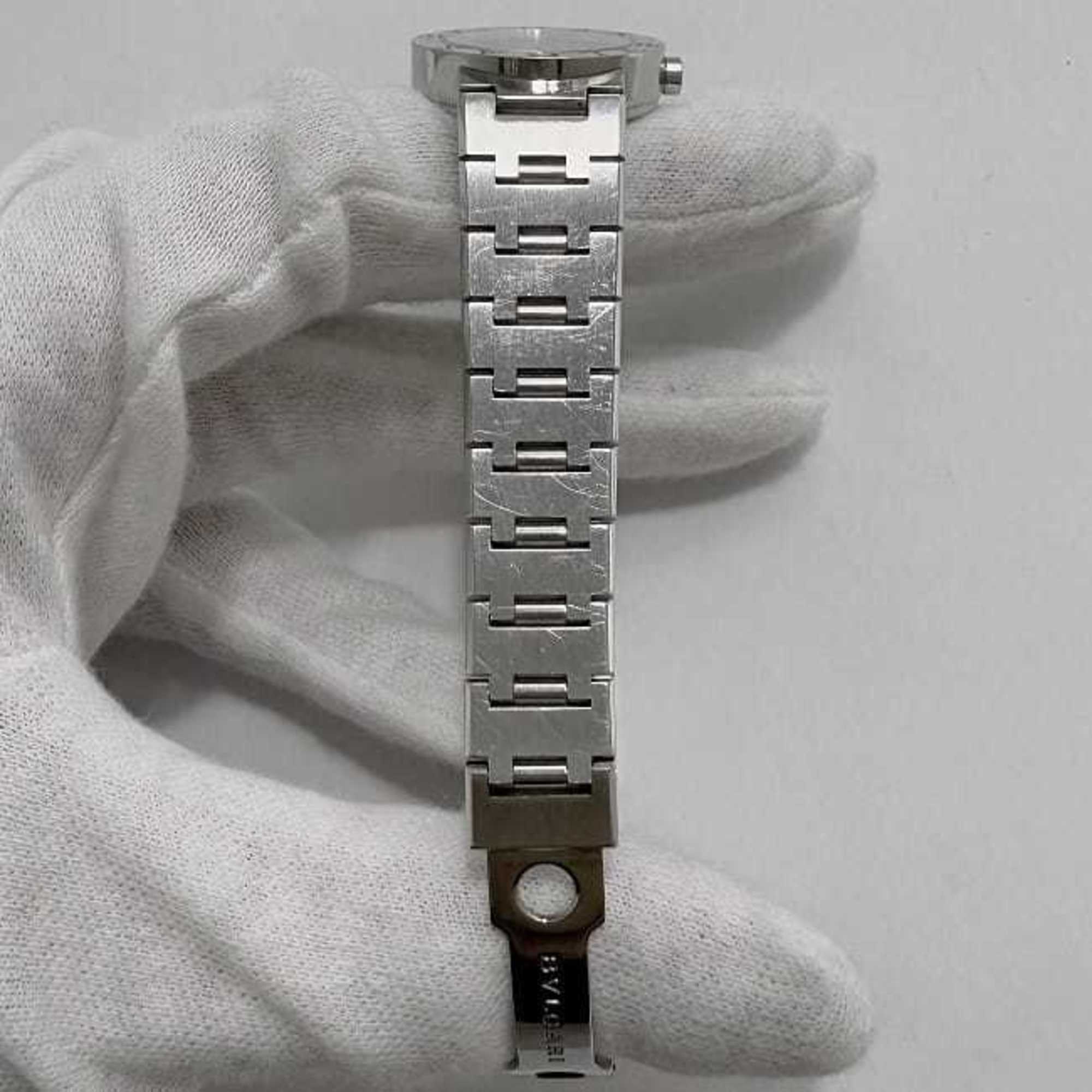 Bvlgari Uhr f-21814 SchwarzSilber BB23SS Damenuhr aus EdelstahlQuarz BVLGARI-Zifferblatt, batteriebetrieben