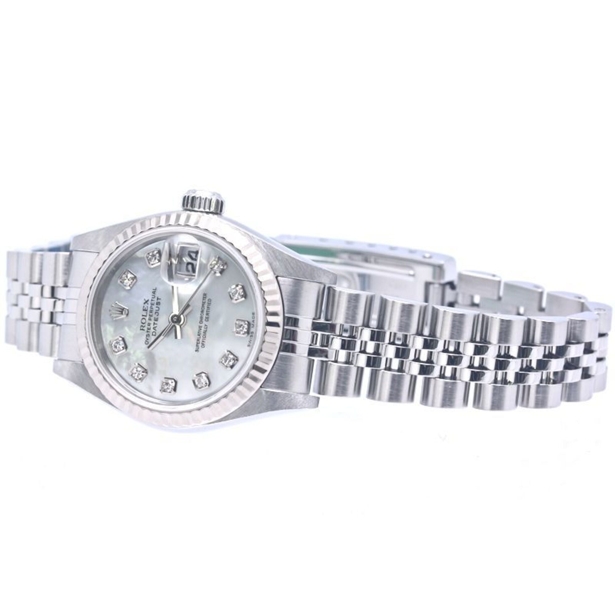ROLEX Datejust 10P Diamond 79174NG Damenuhr aus 18 Karat Weißgold und Edelstahl 40365