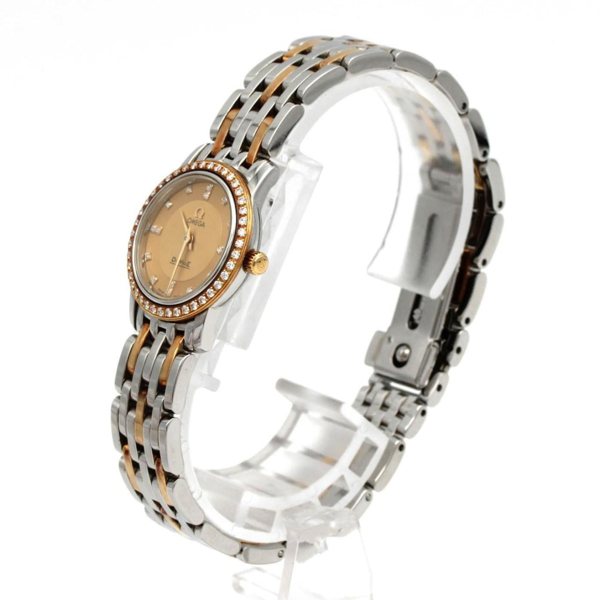 Omega De Ville Prestige Combination D-16P 413.25.22.60.58.001 Horloge met gouden wijzerplaat, 22 mm