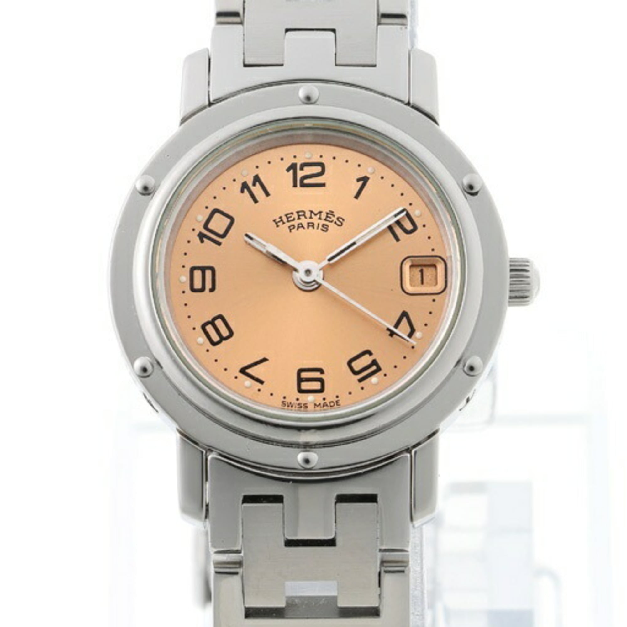 Hermes Clipper CL4.210 Pink Dial 24mm Watch