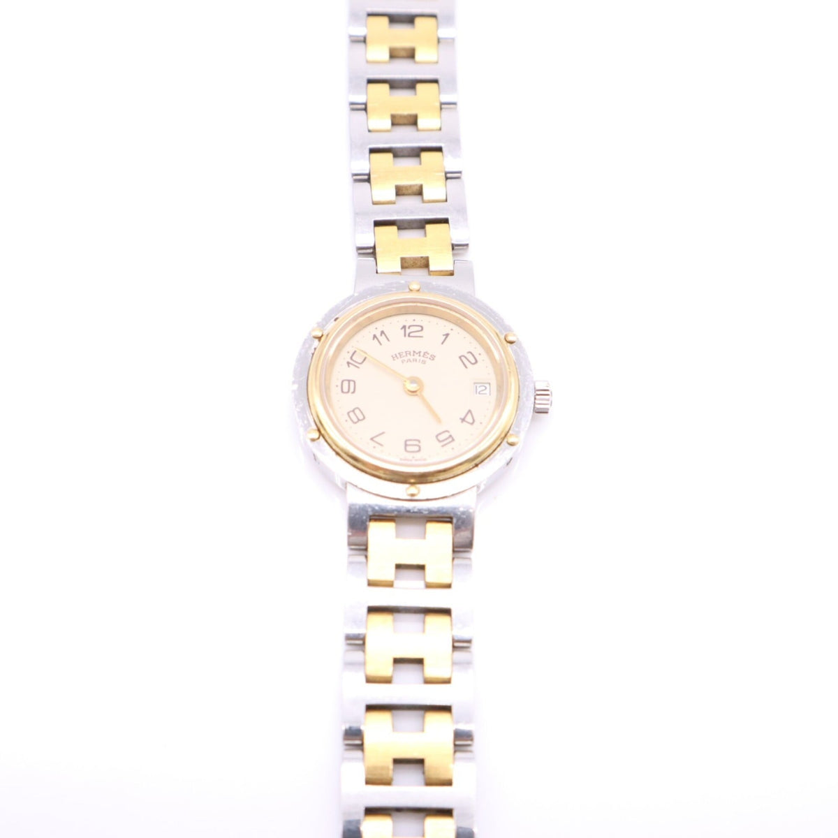Hermes Clipper Elfenbein Zifferblatt 23 mm Uhr