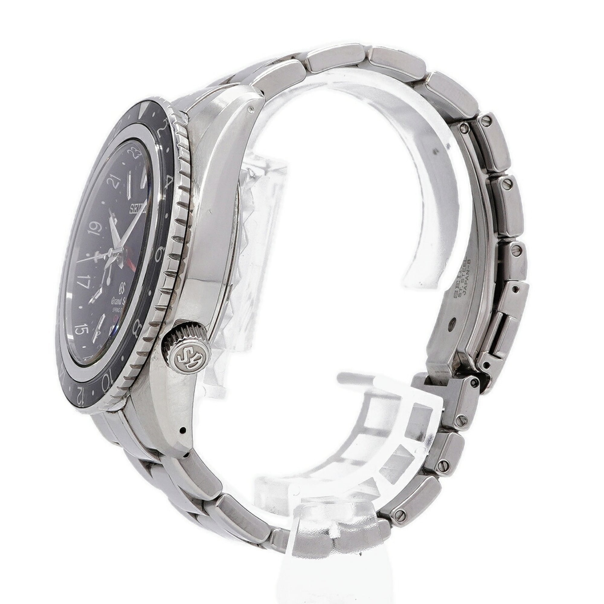 Grand Seiko Seiko Grand GMT Power Reserve SBGE001 Black Dial 44mm Watch