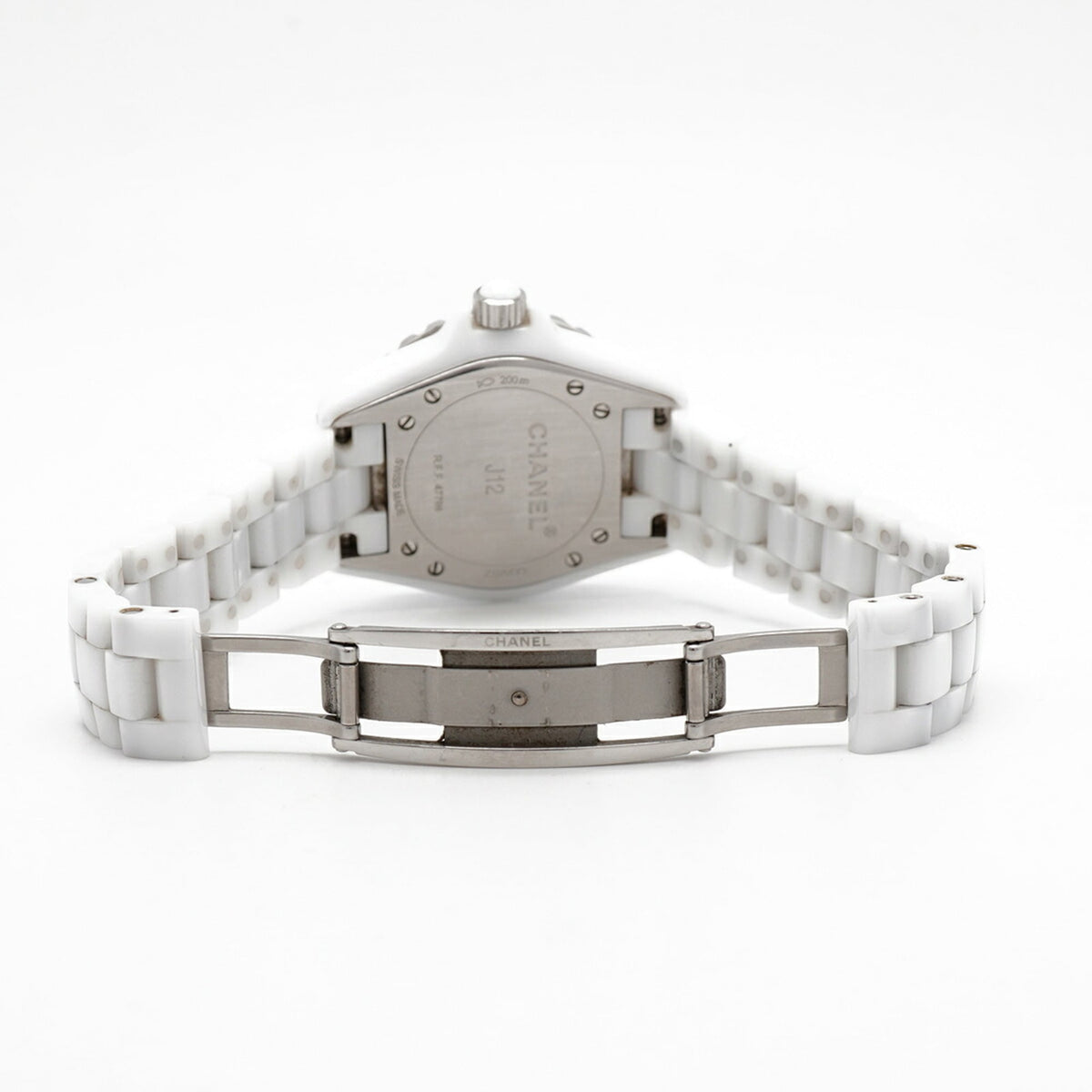 Chanel J12 8P Diamond H2422 White Dial 34mm Watch