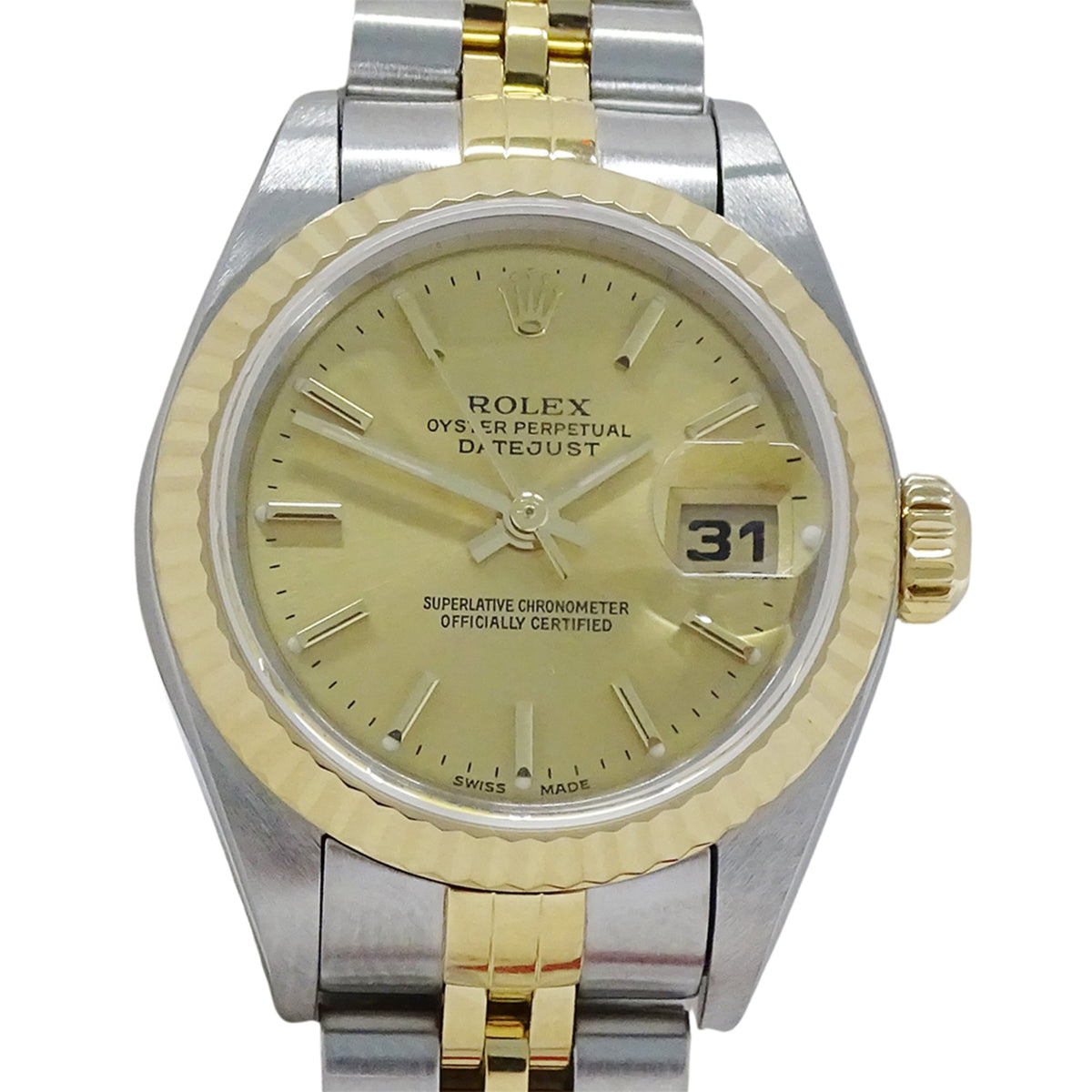 Rolex Datejust 79173 Gold Dial 26mm Watch