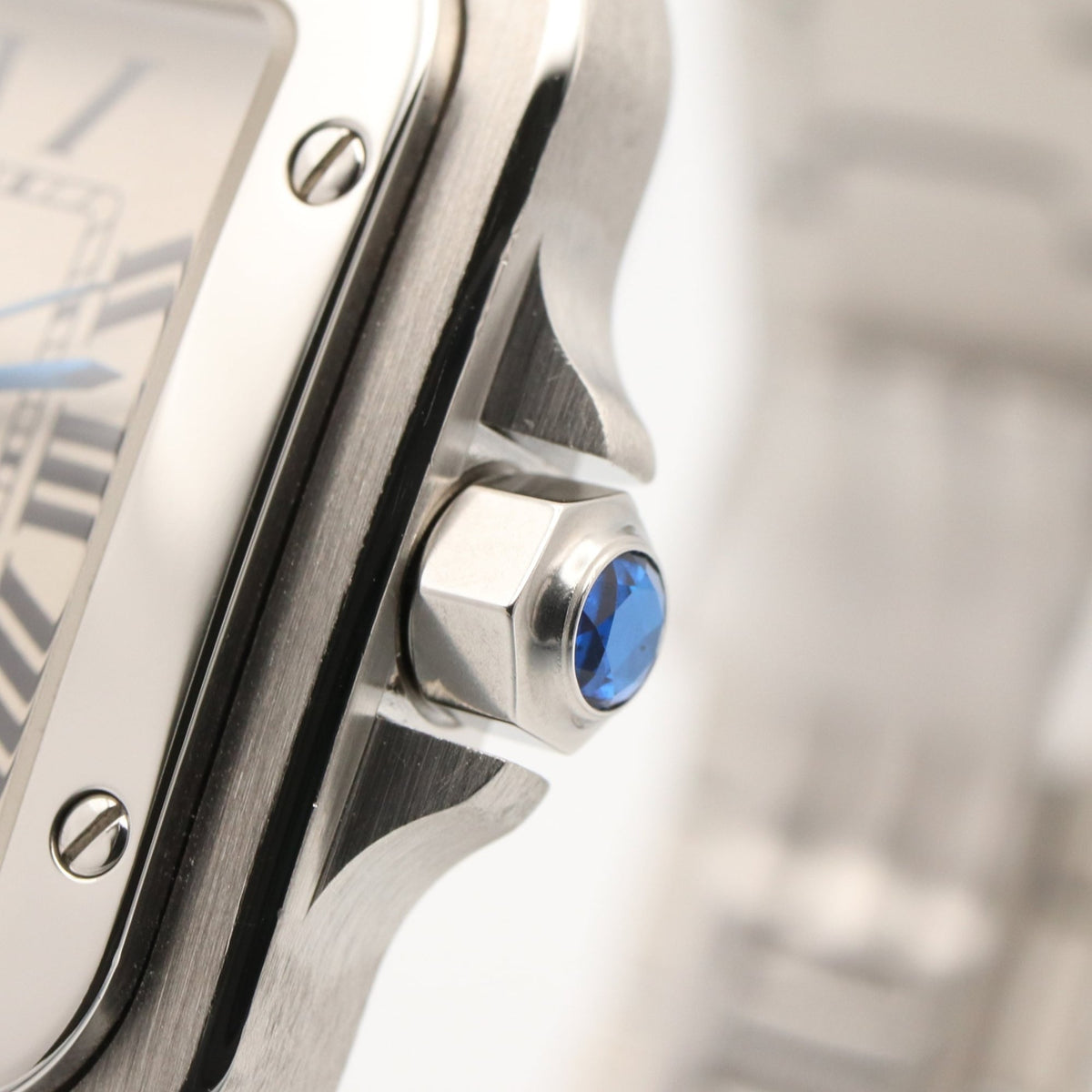 Montre Cartier Santos Galbee LM W20060D6, cadran argenté, 29 mm