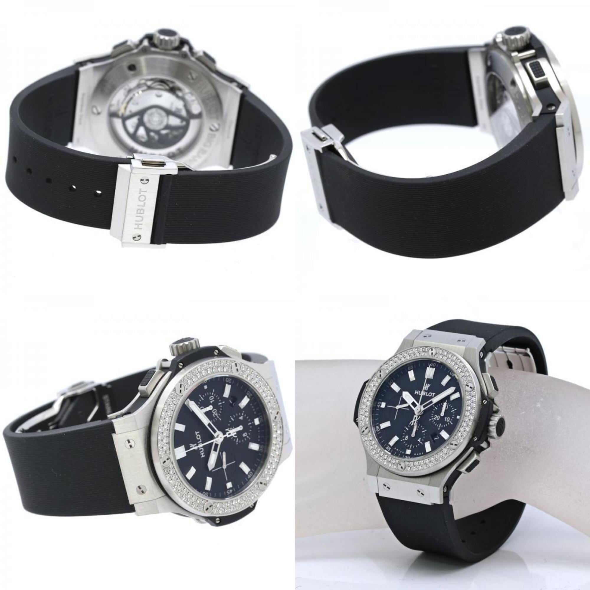 Hublot Big Bang Stahl Chronograph Diamant 301.SX.1170.RX.1104 Schwarz Zifferblatt 48 mm Uhr