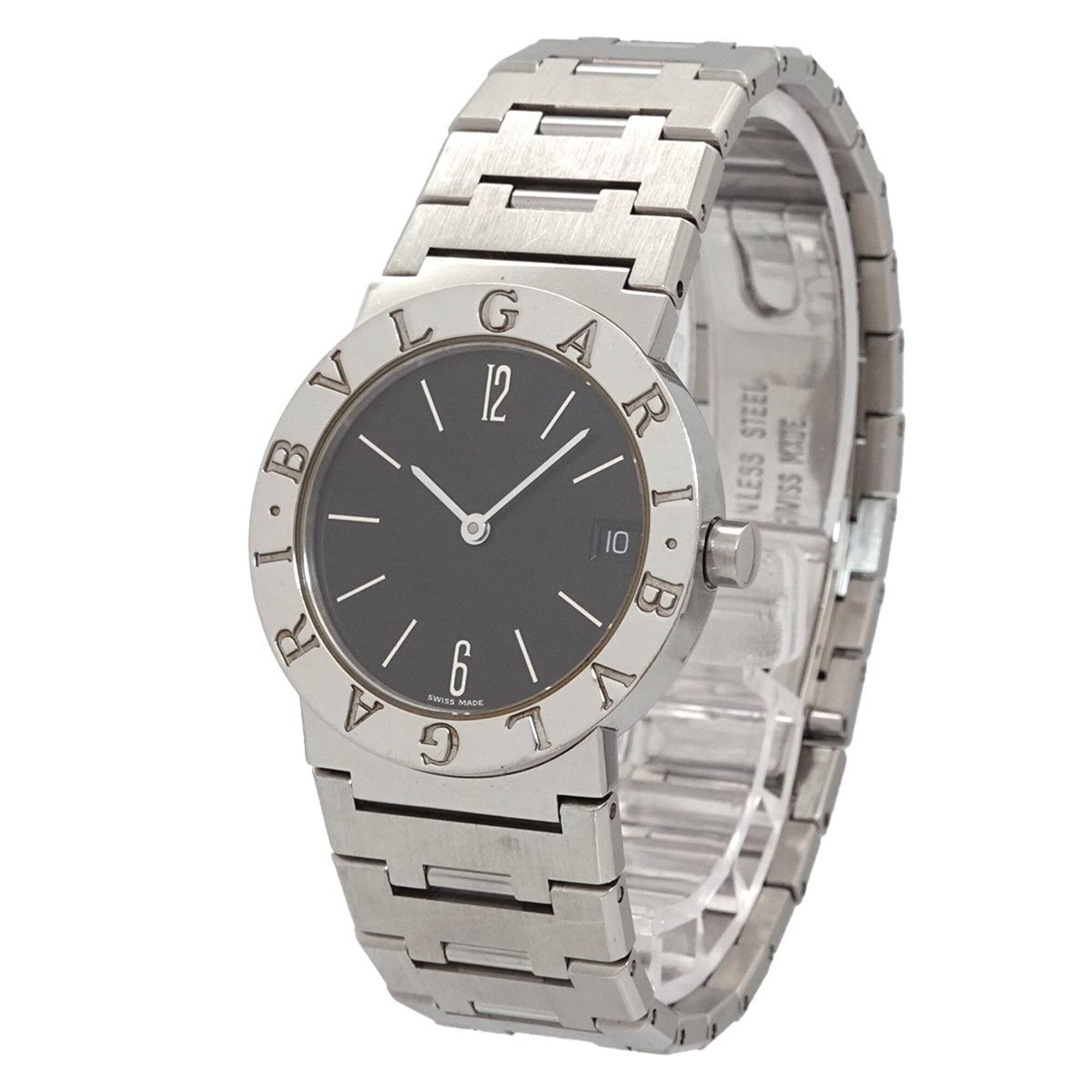 BVLGARI BB30SS Boys' Watch Date Black Quartz