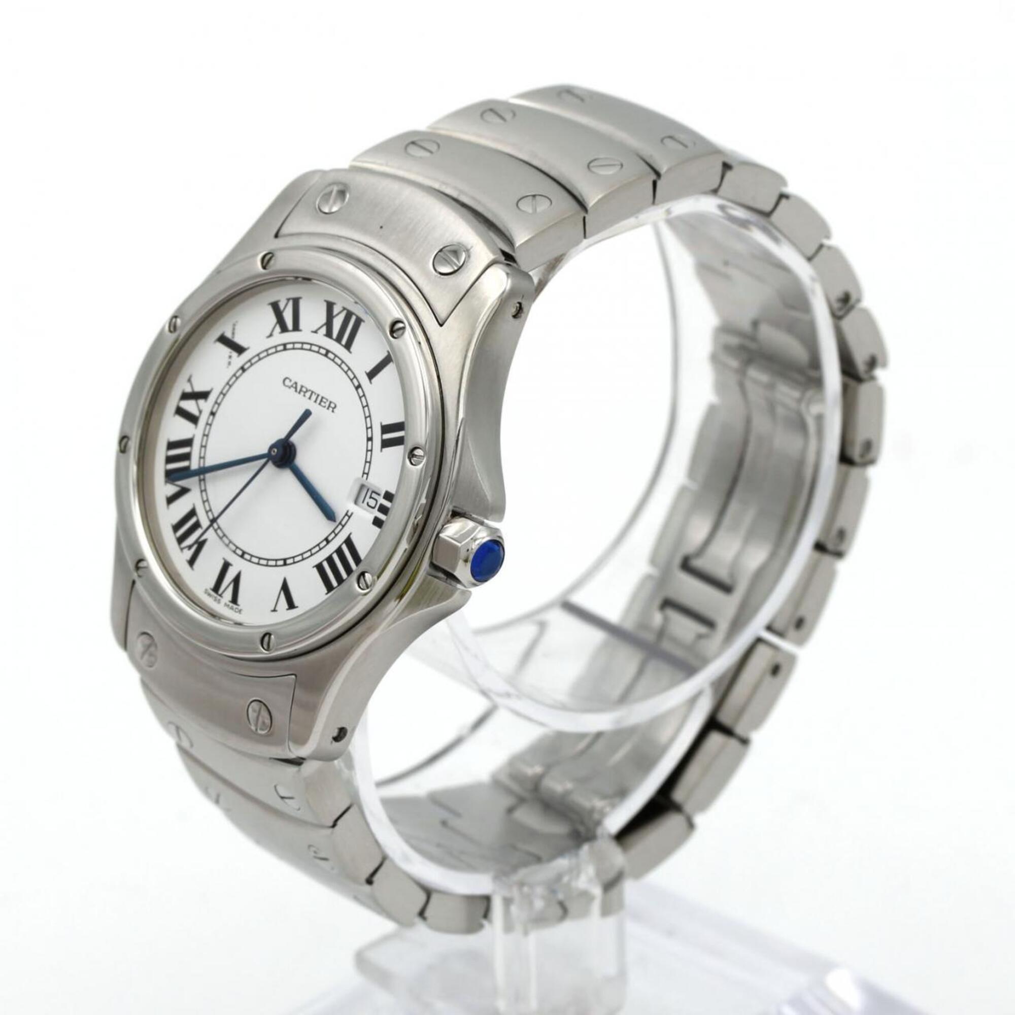 Cartier Santos Round MM W20027K1 SS Quartz Watch