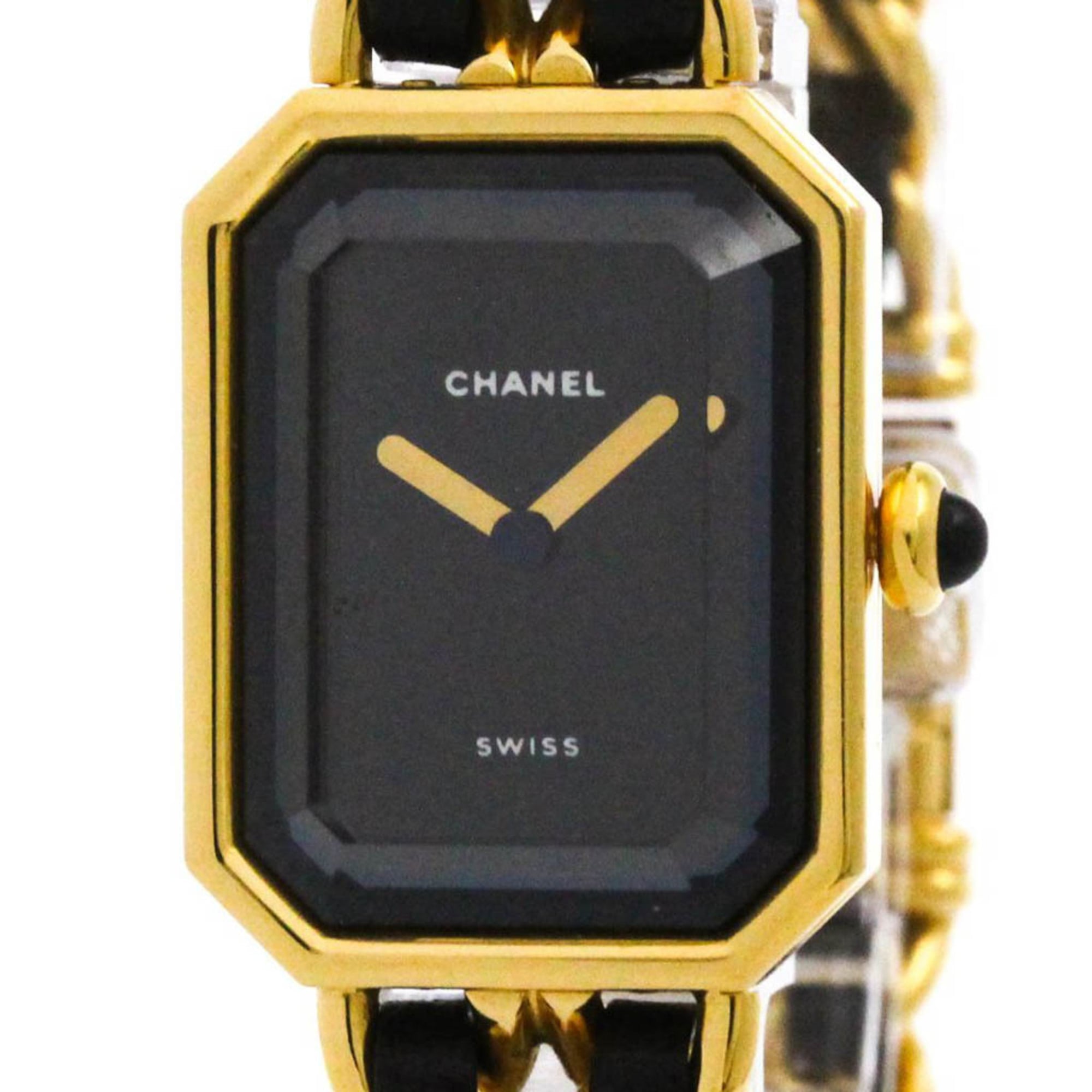 CHANEL Premiere Size L Gold Plated Quartz Ladies Watch H0001