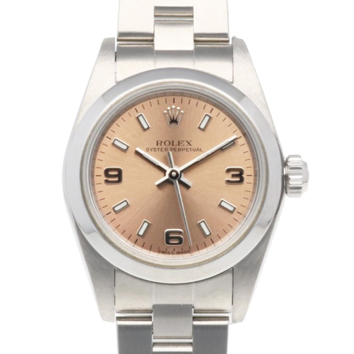 Rolex Oyster Perpetual 76080 Rosa Zifferblatt 25 mm Uhr