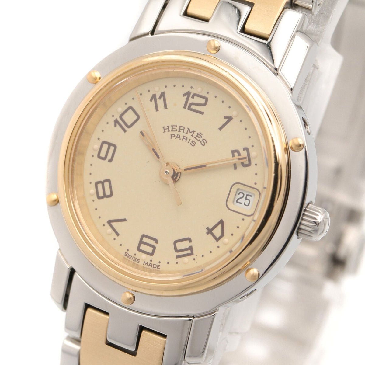 Hermes Clipper CL4.220 Elfenbein Zifferblatt 24 mm Uhr