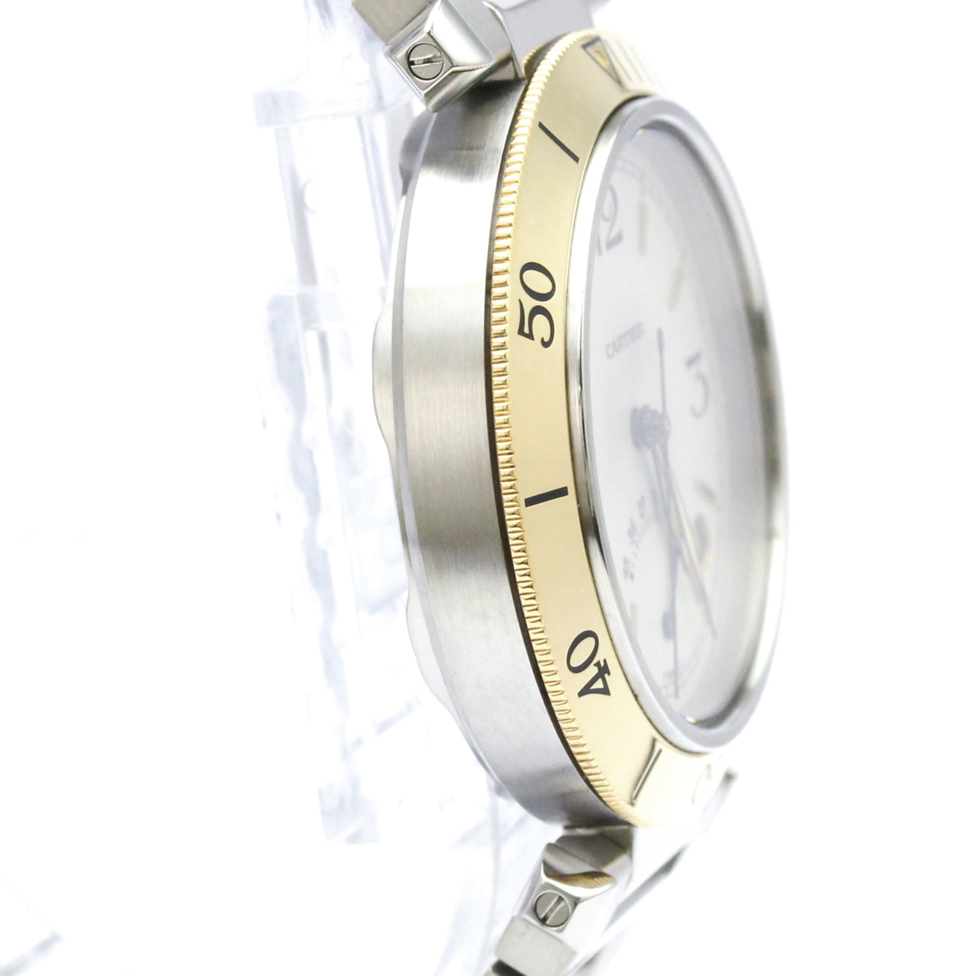 Montre CARTIER Pasha 38 Power Reserve Or 18 carats en acier W31012H3