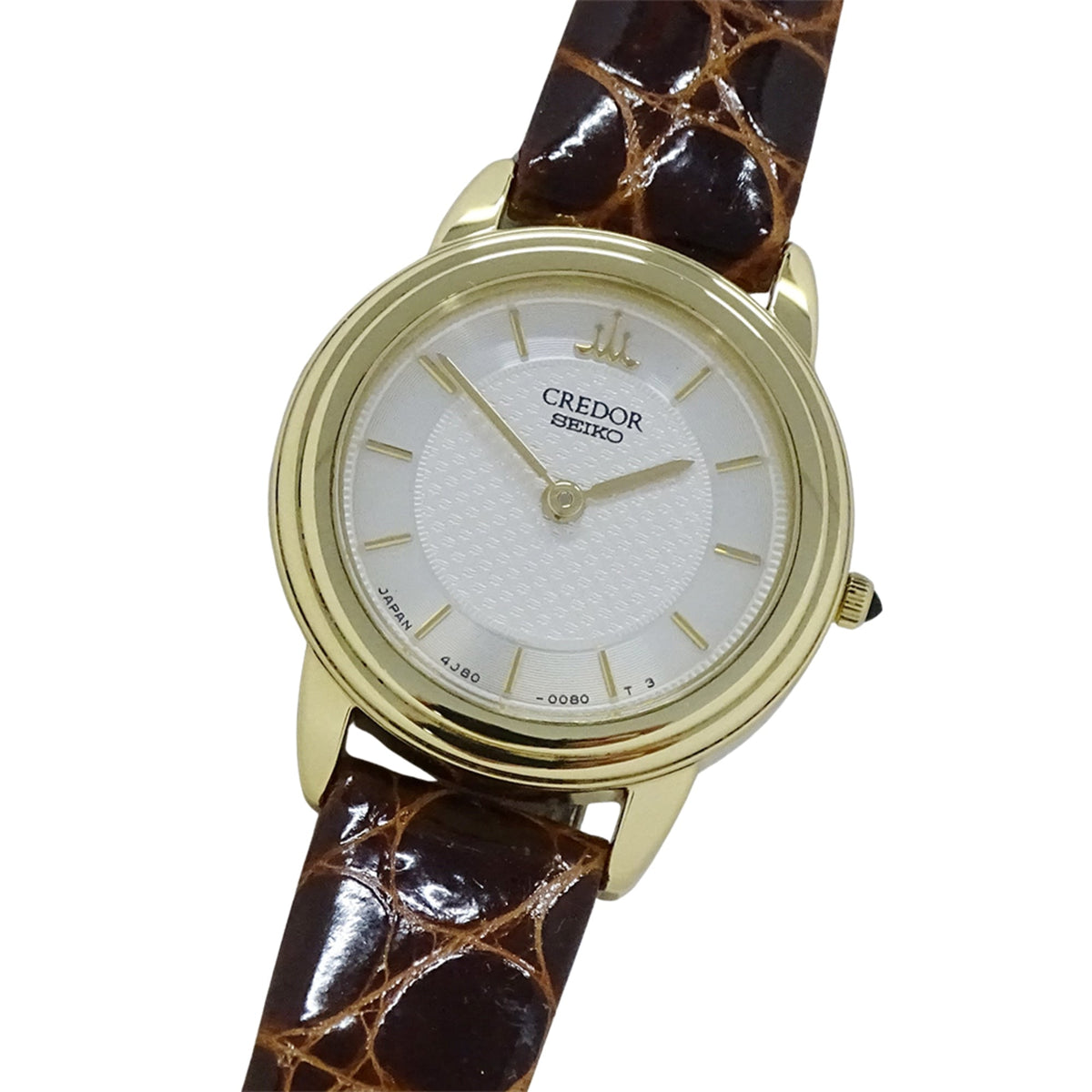 Seiko Credor 4J80-0060 4J80-0060 GTAW012 Horloge met zilveren wijzerplaat, 25 mm