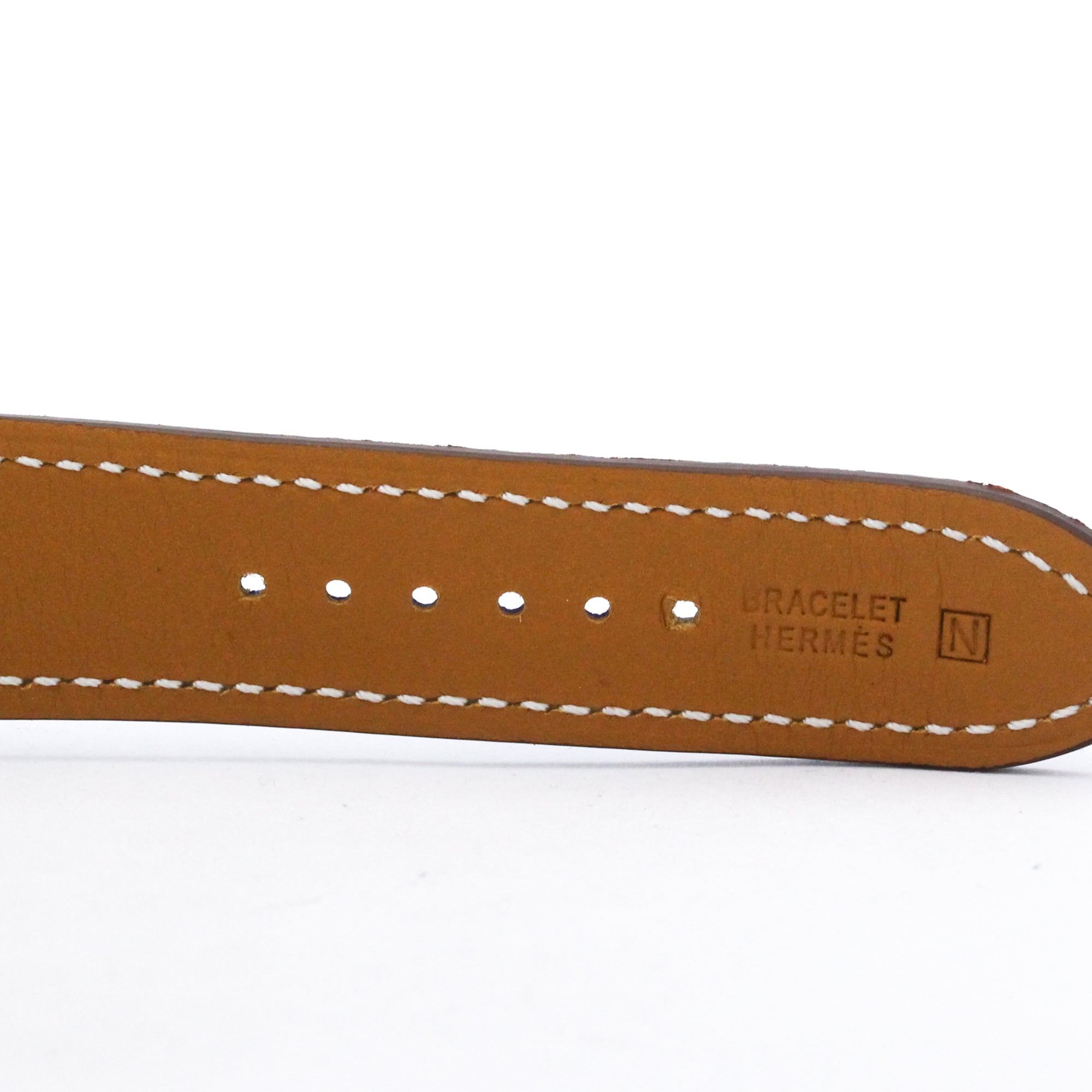 Montre pour homme HERMES H, plaquée or, bracelet en cuirQuartz référence HH1.510