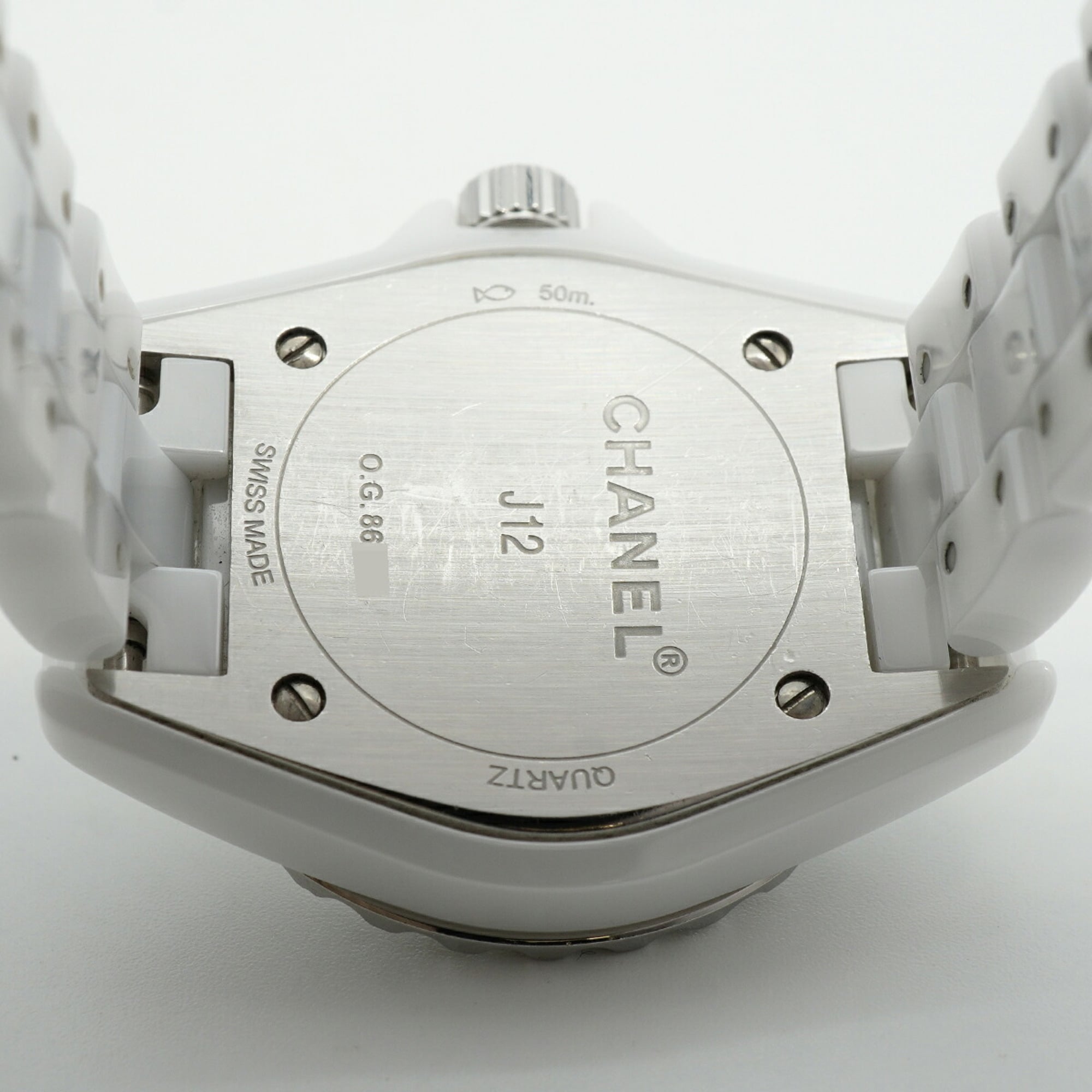 Montre Chanel J12 8P Diamond H2570 Blanc, cadran de 28 mm