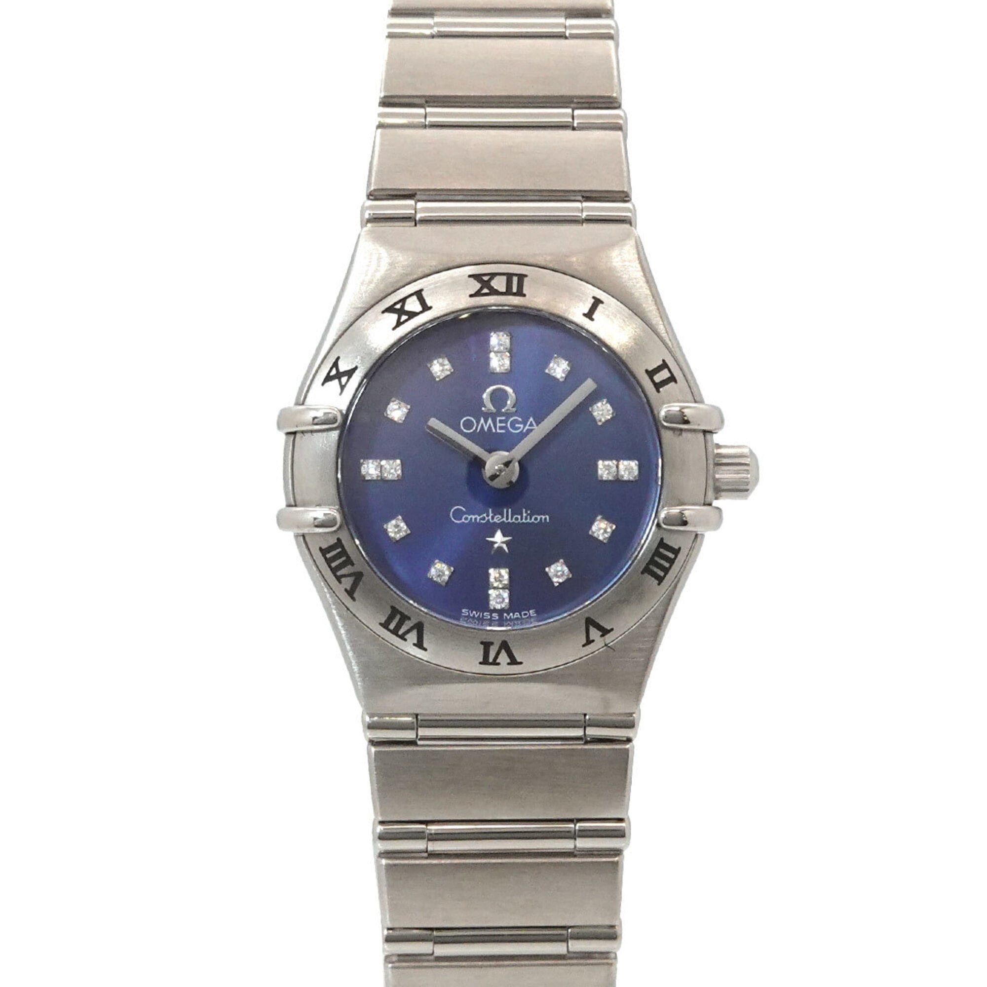 Omega Constellation Mini Cindy Crawford Limited Edition (1999 pieces) 1563 86 Ladies' Watch 16 Diamonds Blue Quartz