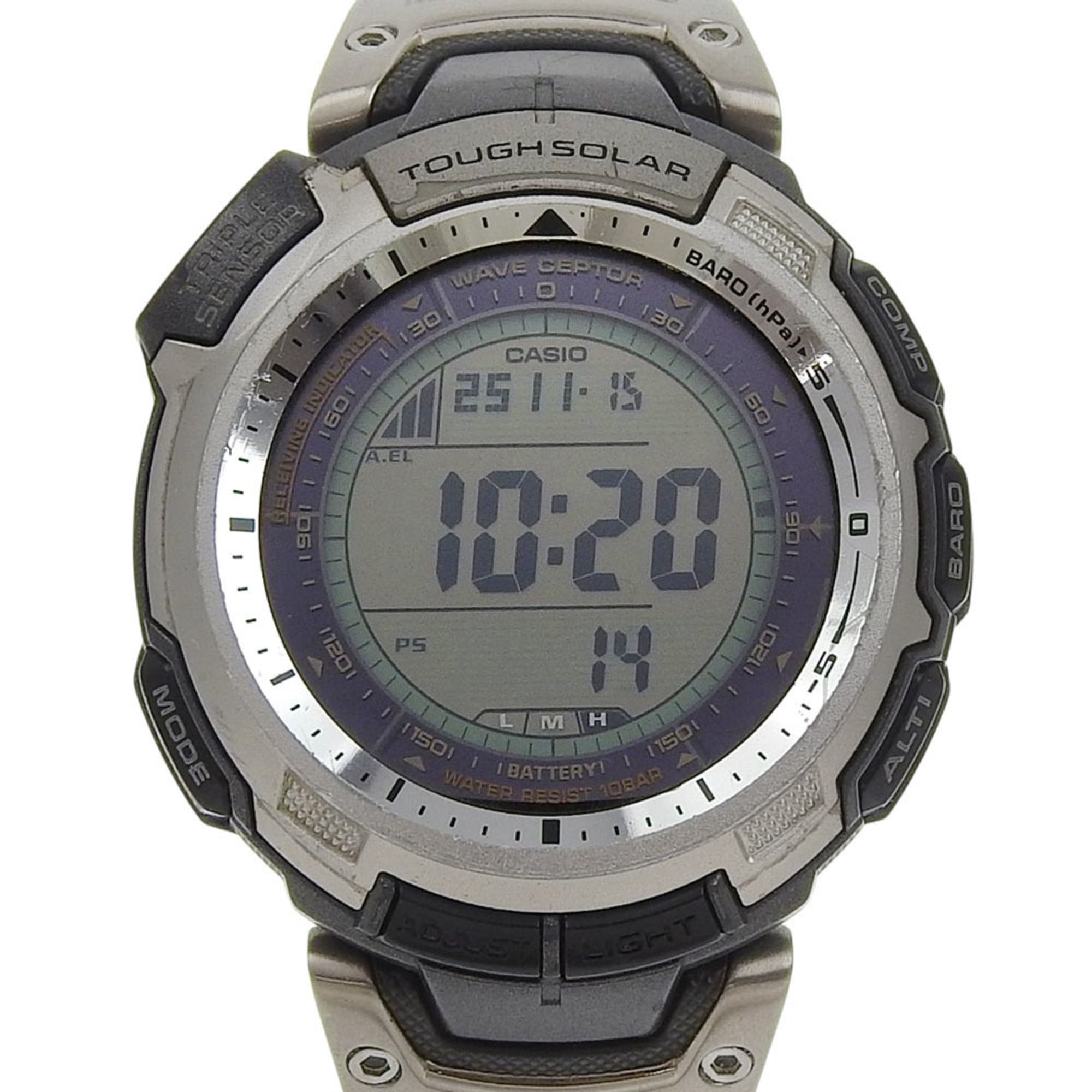 Casio CASIO PRO TREK Watch PRW-1300TJ Stainless Steel Made in Japan Quartz Digital Display Men's