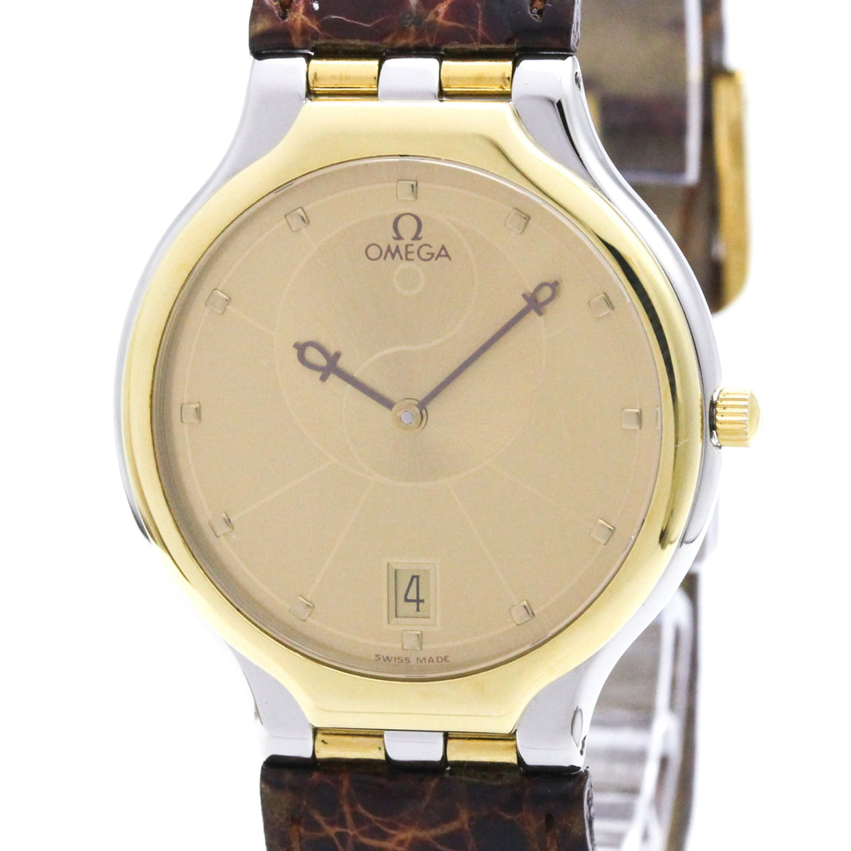 Omega De Ville 3961016, goldenes Zifferblatt, 32 mm Uhr
