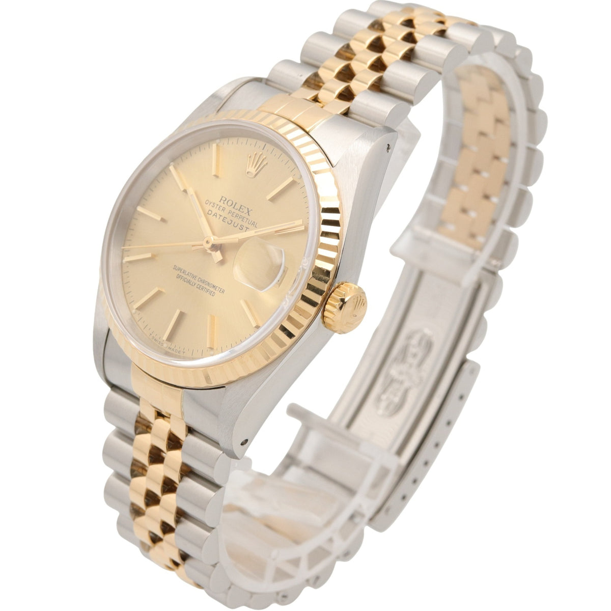 Rolex Datejust 16233 Champagne, Gold Dial 36mm Watch