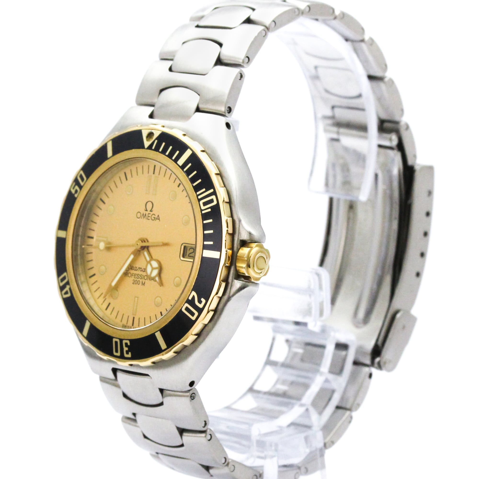 Omega Seamaster 3.961.042 Gold Dial 38mm Watch