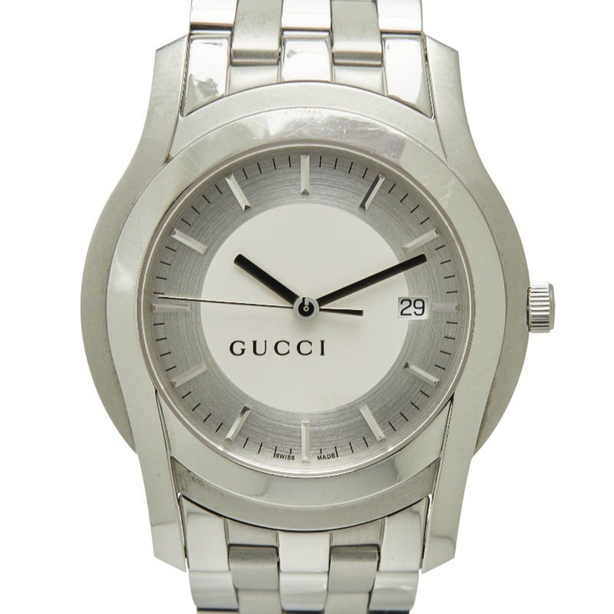 Gucci G-Class Watch 5500XL Quartz White Dial Stainless Steel Men's GUCCI