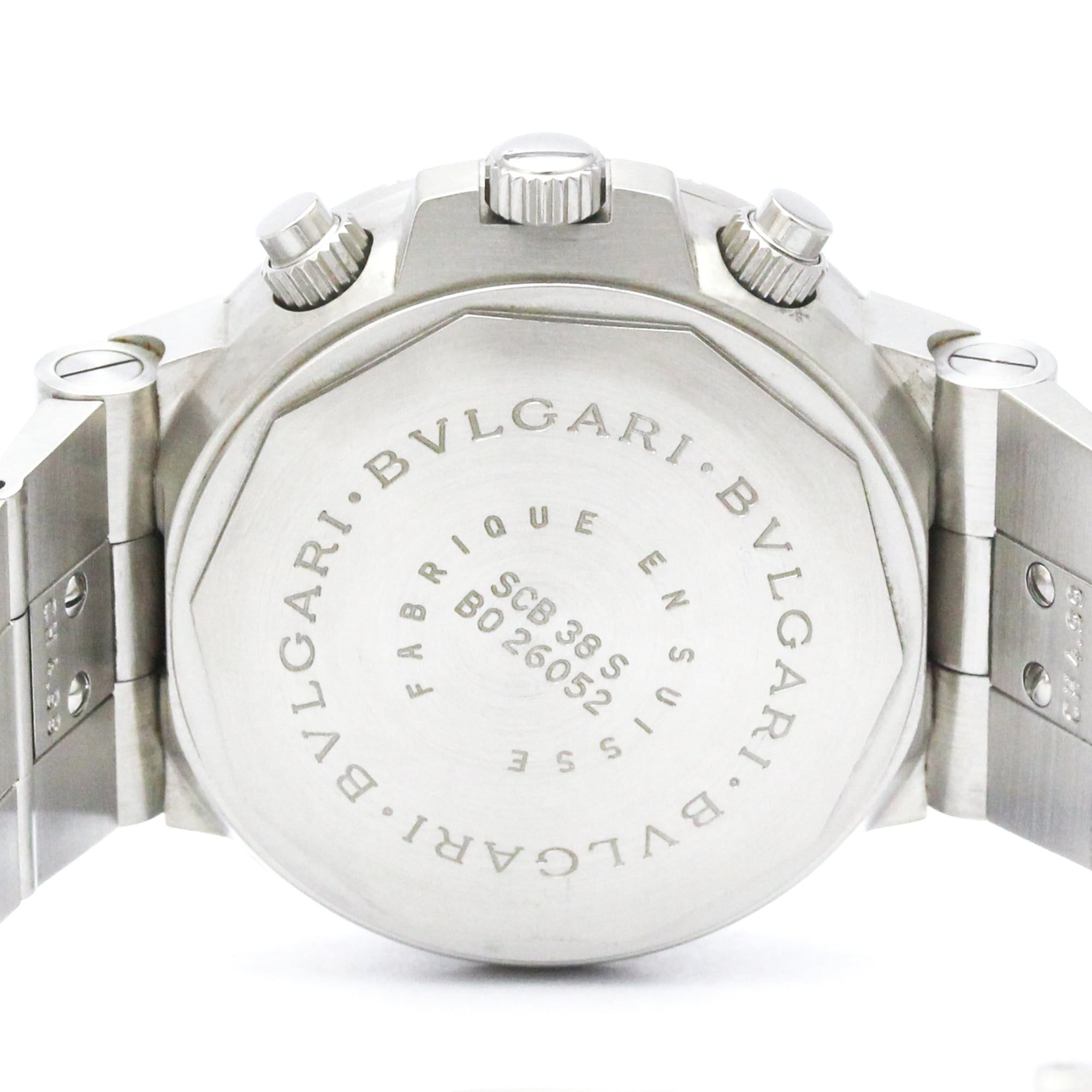 Bulgari Diagono SCB38S Black Dial 38mm Watch