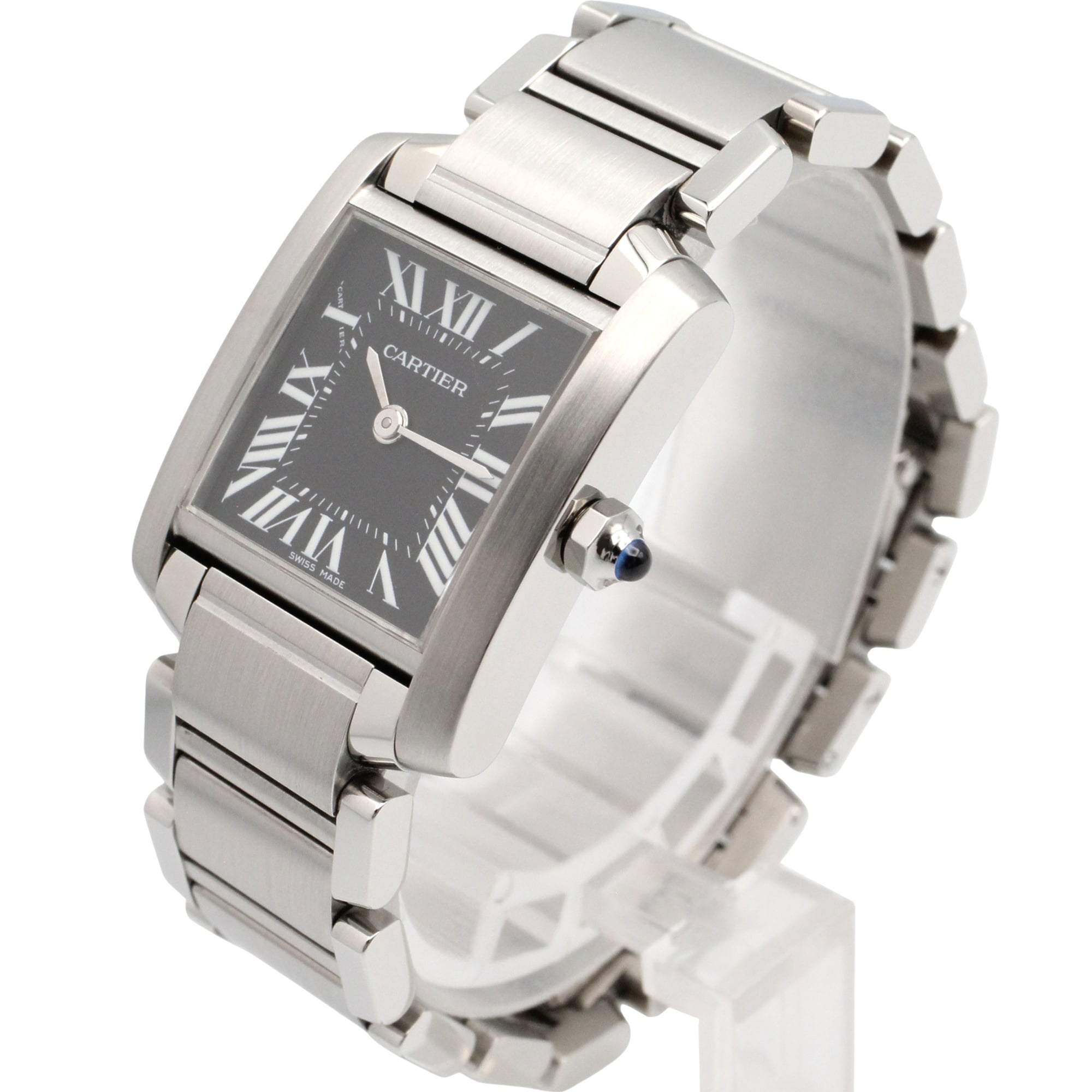 Cartier Tank W51026Q3 Black Dial 20mm Watch