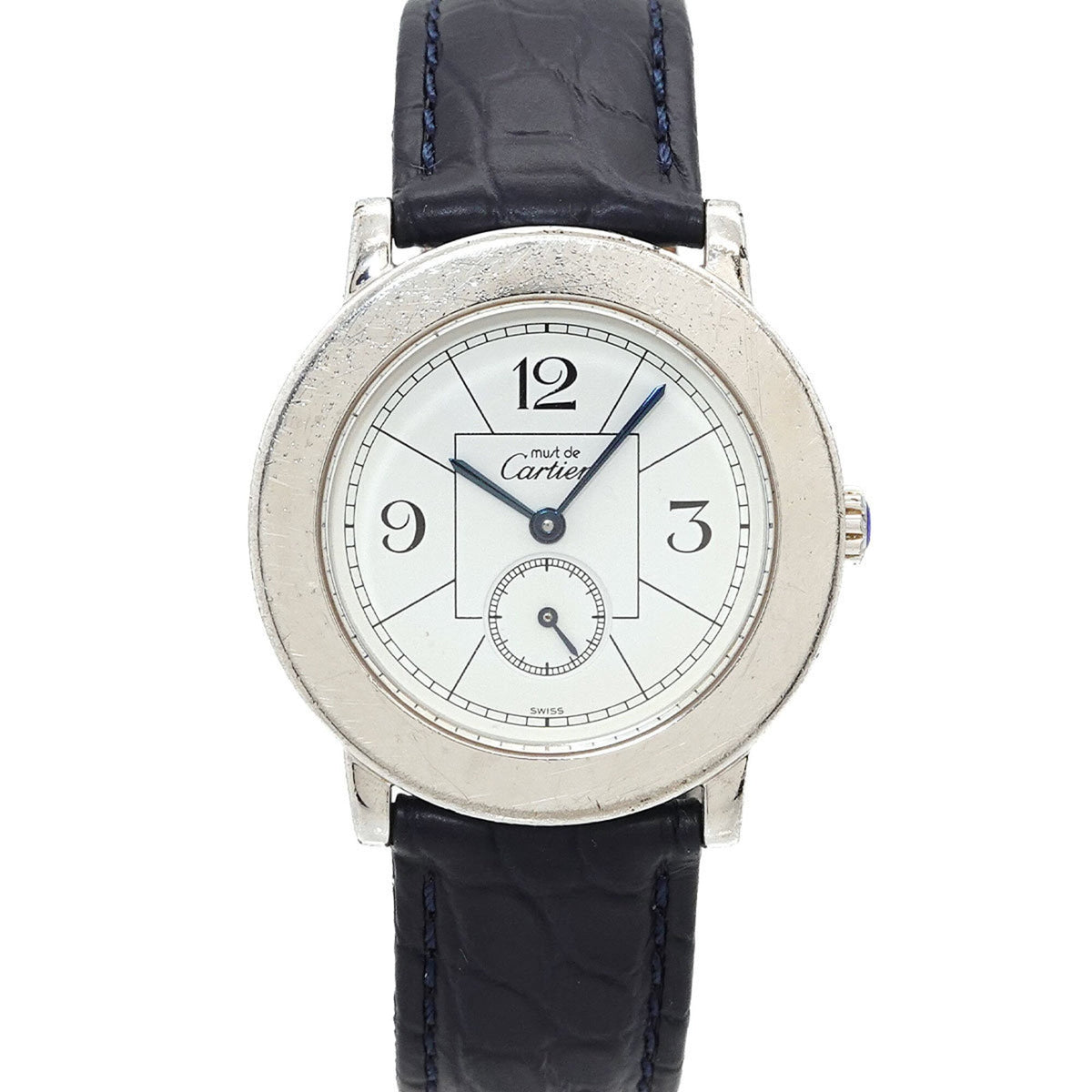 Cartier Must 2 Ronde W1009475 horloge met witte wijzerplaat, 32 mm