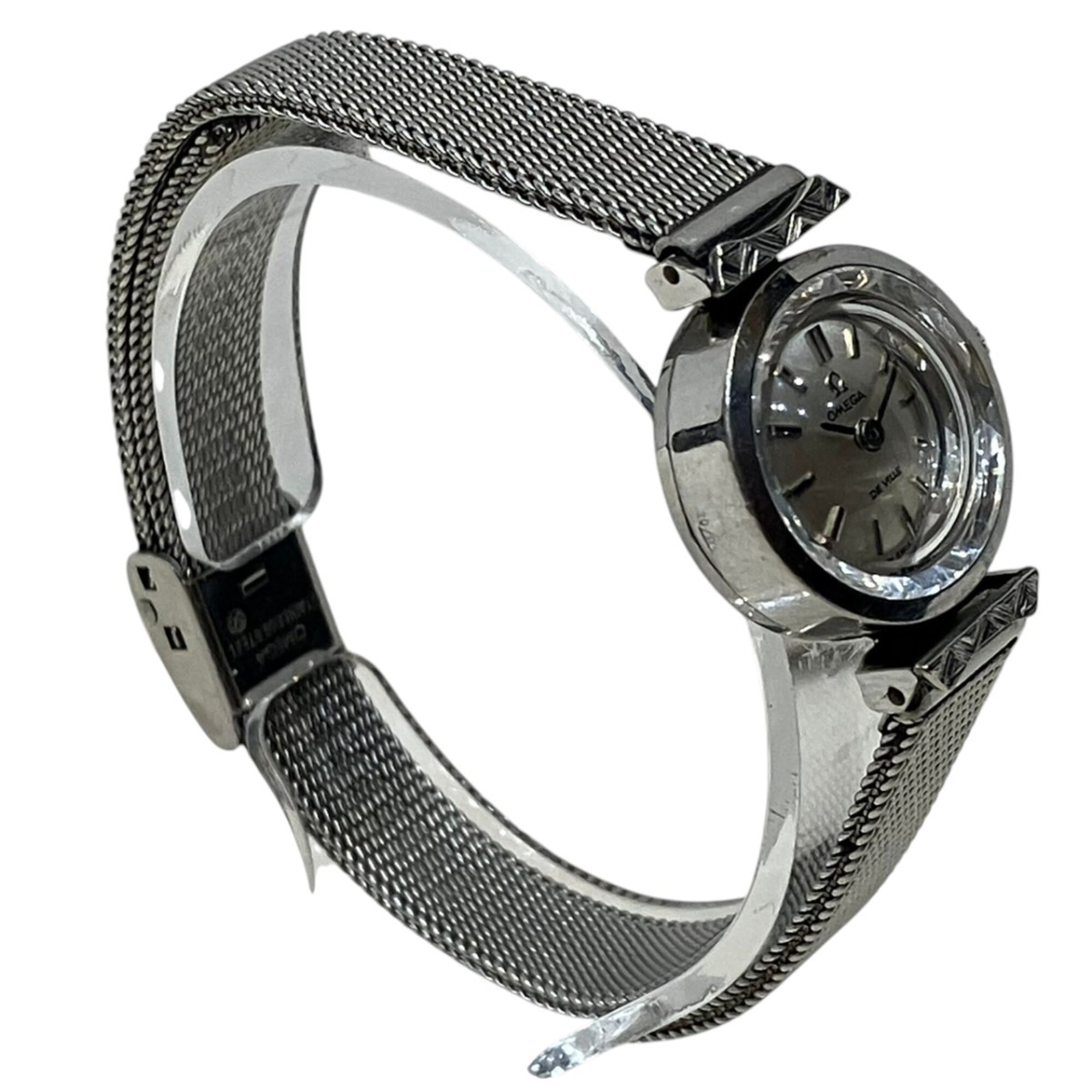 Omega De Ville Uhr, Gesamtgewicht 20 g, Edelstahl, Handaufzug, Silber Zifferblatt, 511.285