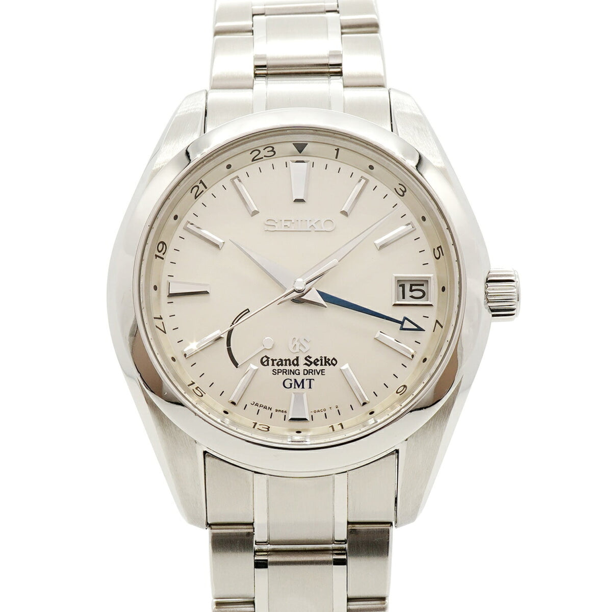 Montre Grand Seiko Grand Gmt Spring Drive SBGE005/9R66-0AC0 cadran argenté 40mm