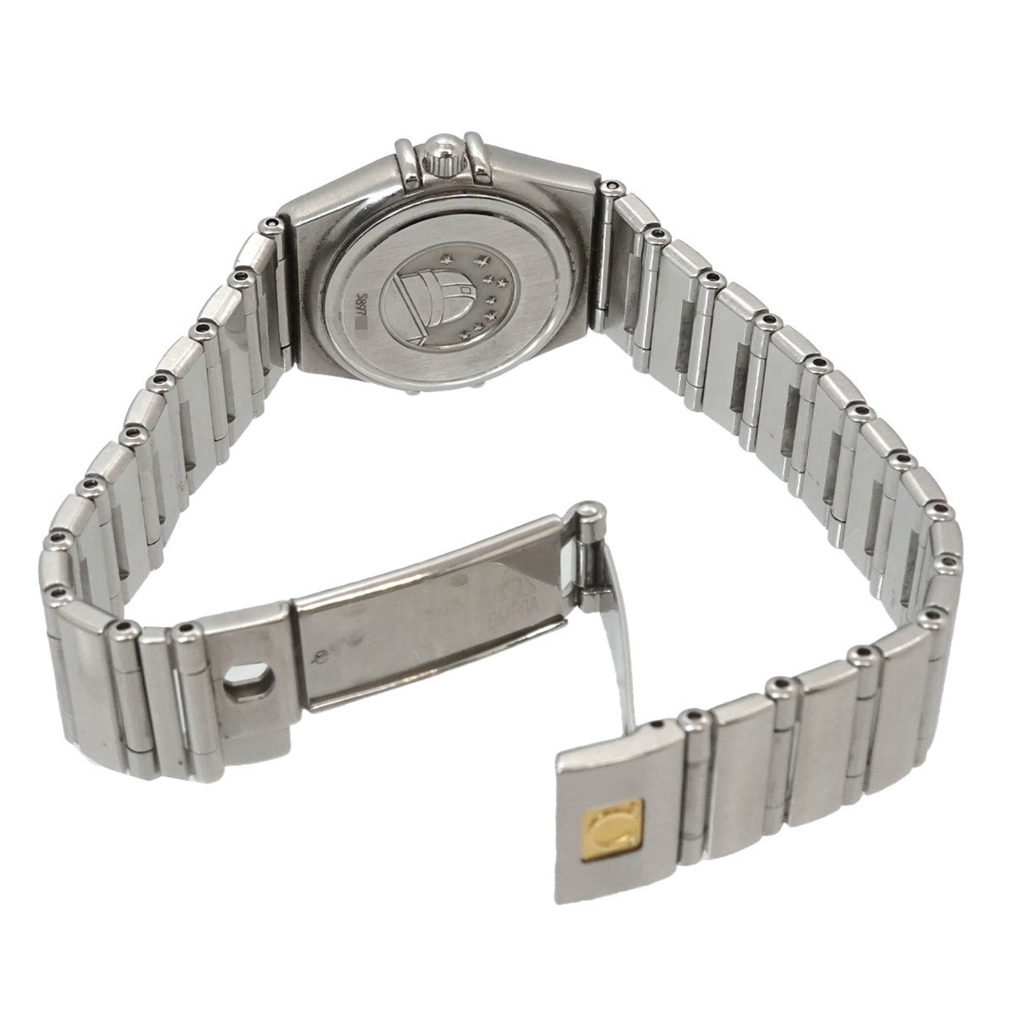 Montre Pour Femmes Omega Constellation 1476 83 à lunette sertie de diamants, cadran Rose Quartz
